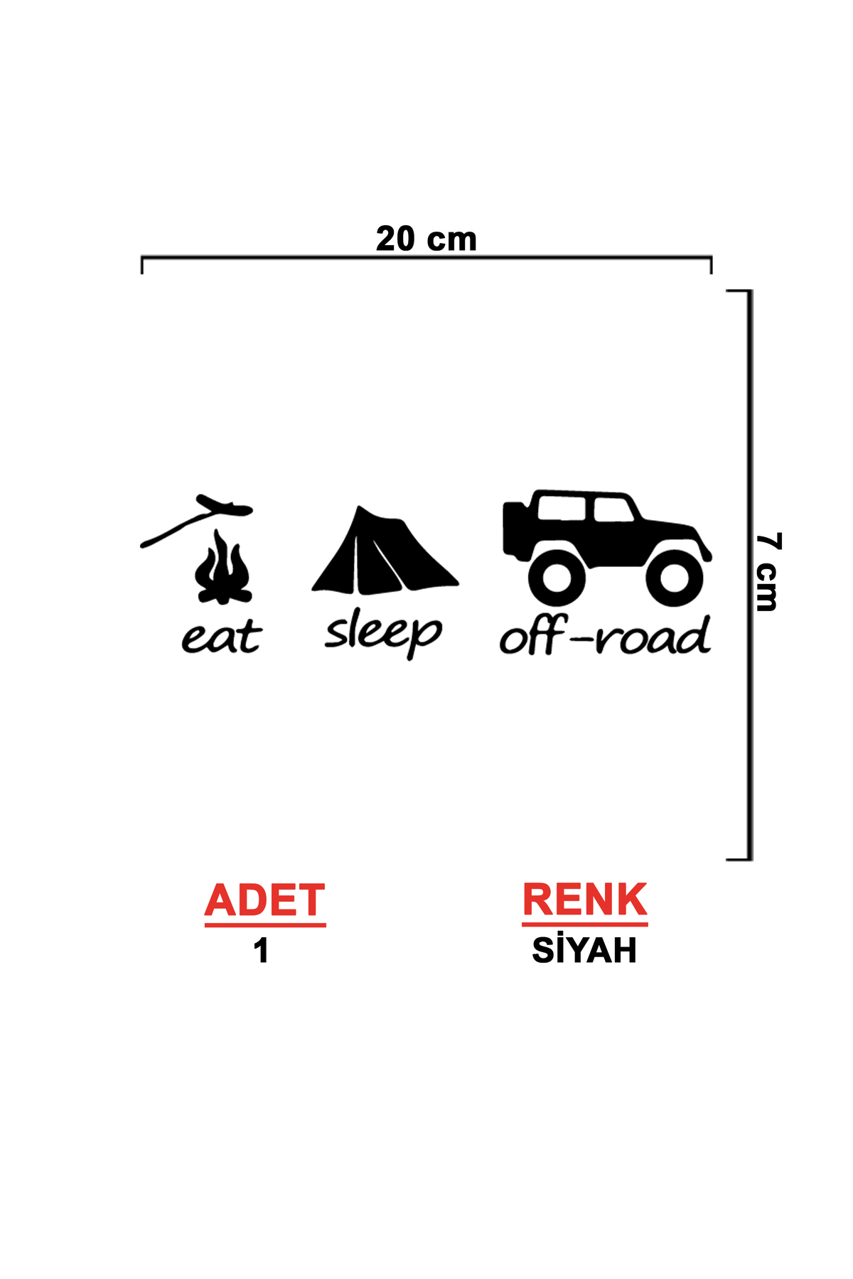 Sönmez Sticker Eat Sleep Offroad Sticker - 4x4 Sticker - Jeep Sticker ...