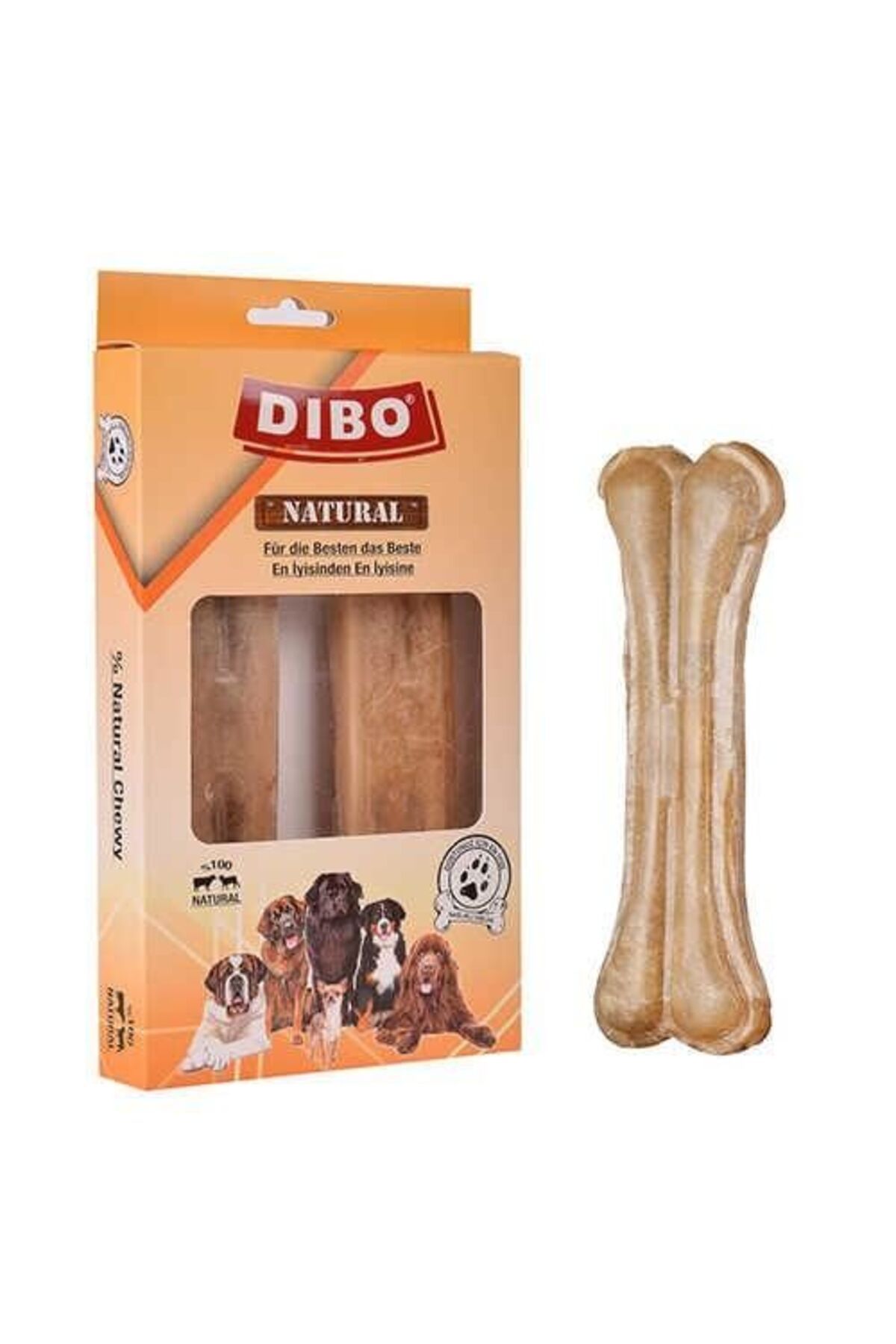 Dibo Natürel Press Kemik Köpek Ödülü 2'li 50-55 gr 12 Cm - Petshopundan