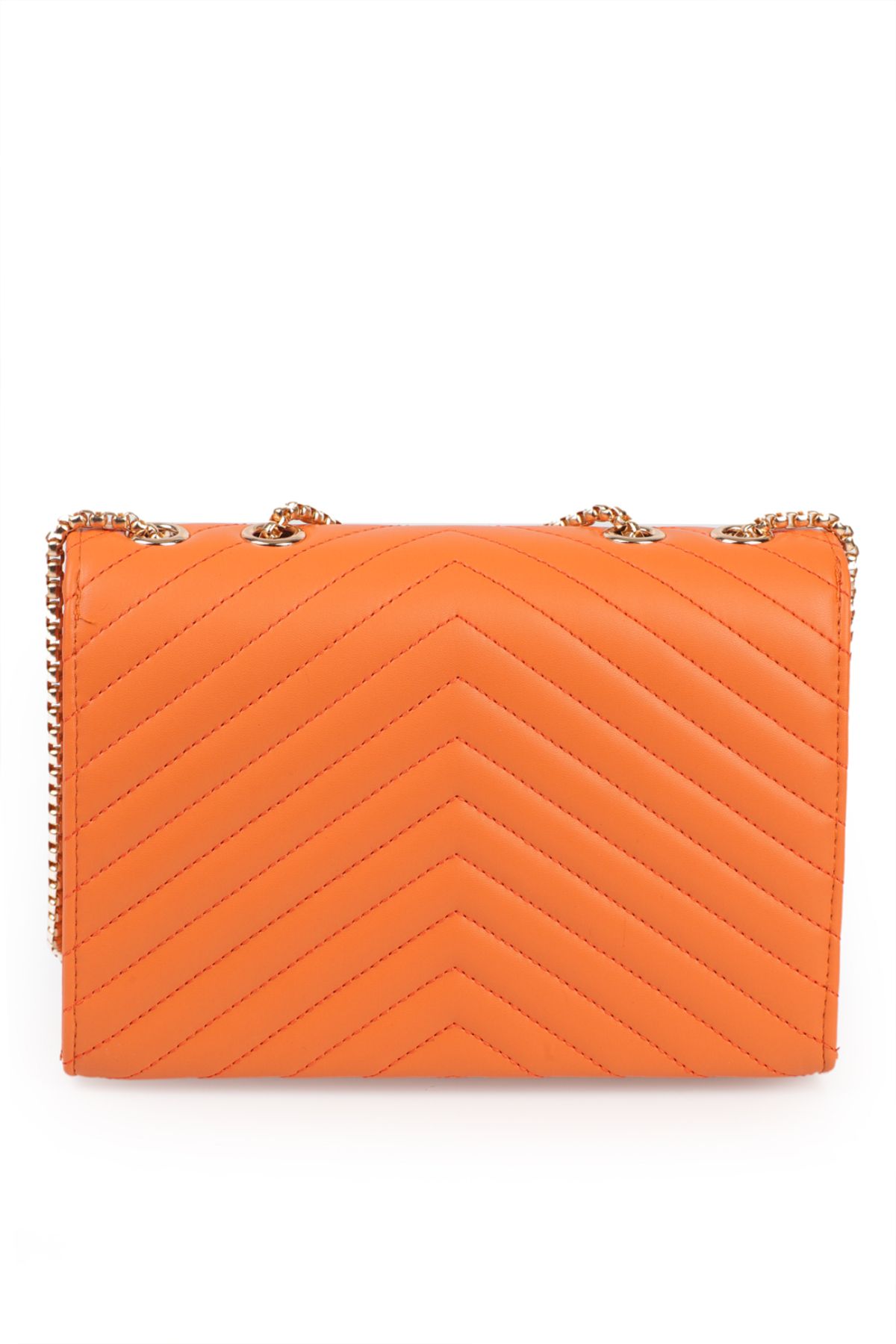 Capone Outfitters-Capone London Quilted Orange Women's Bag 3