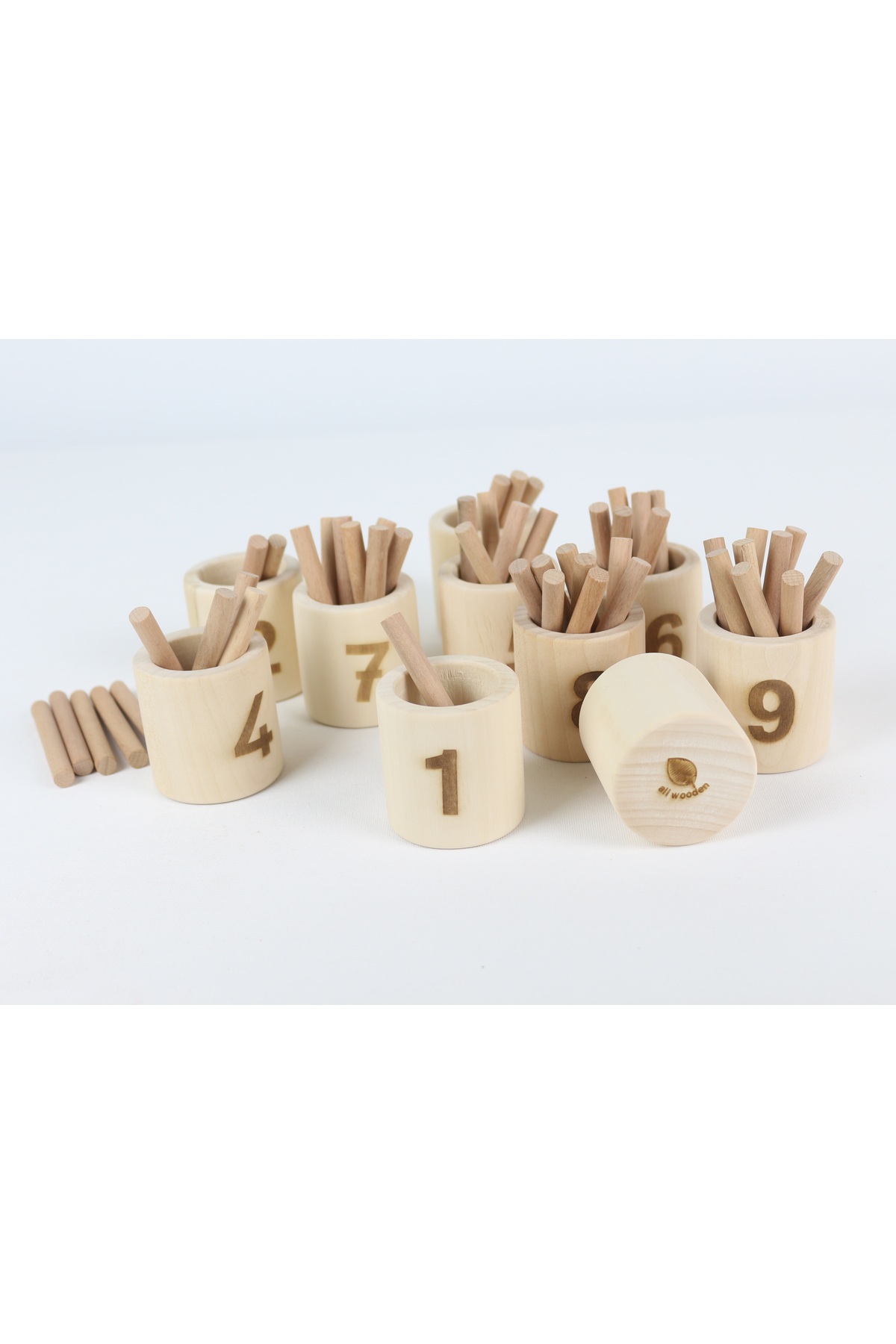 کاسه‌های چسبان اعداد مونته‌سوری