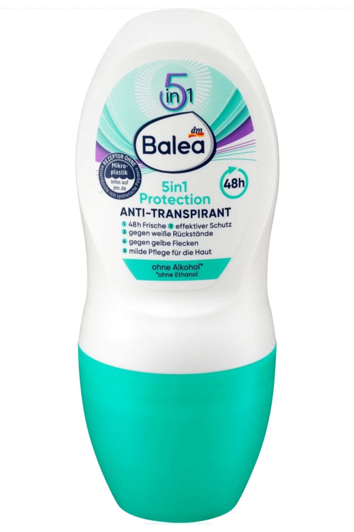 BALEA Antitranspirant Deo Roll-on 5in1 Protection, 50 ml