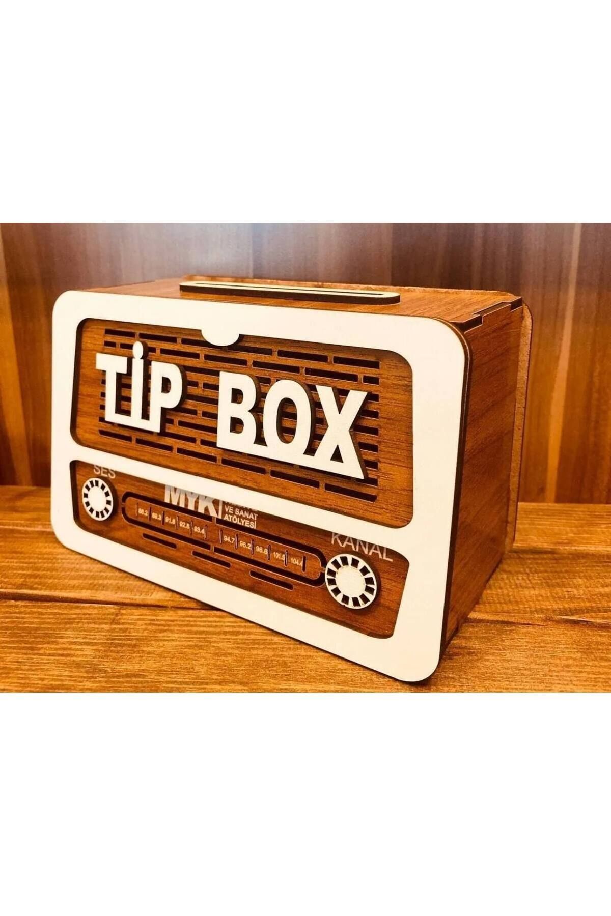 ayt reklam atölyesi Ahşap Kumbara Nostalji Radyo Tip Box Bahşiş Kutusu Tipbox