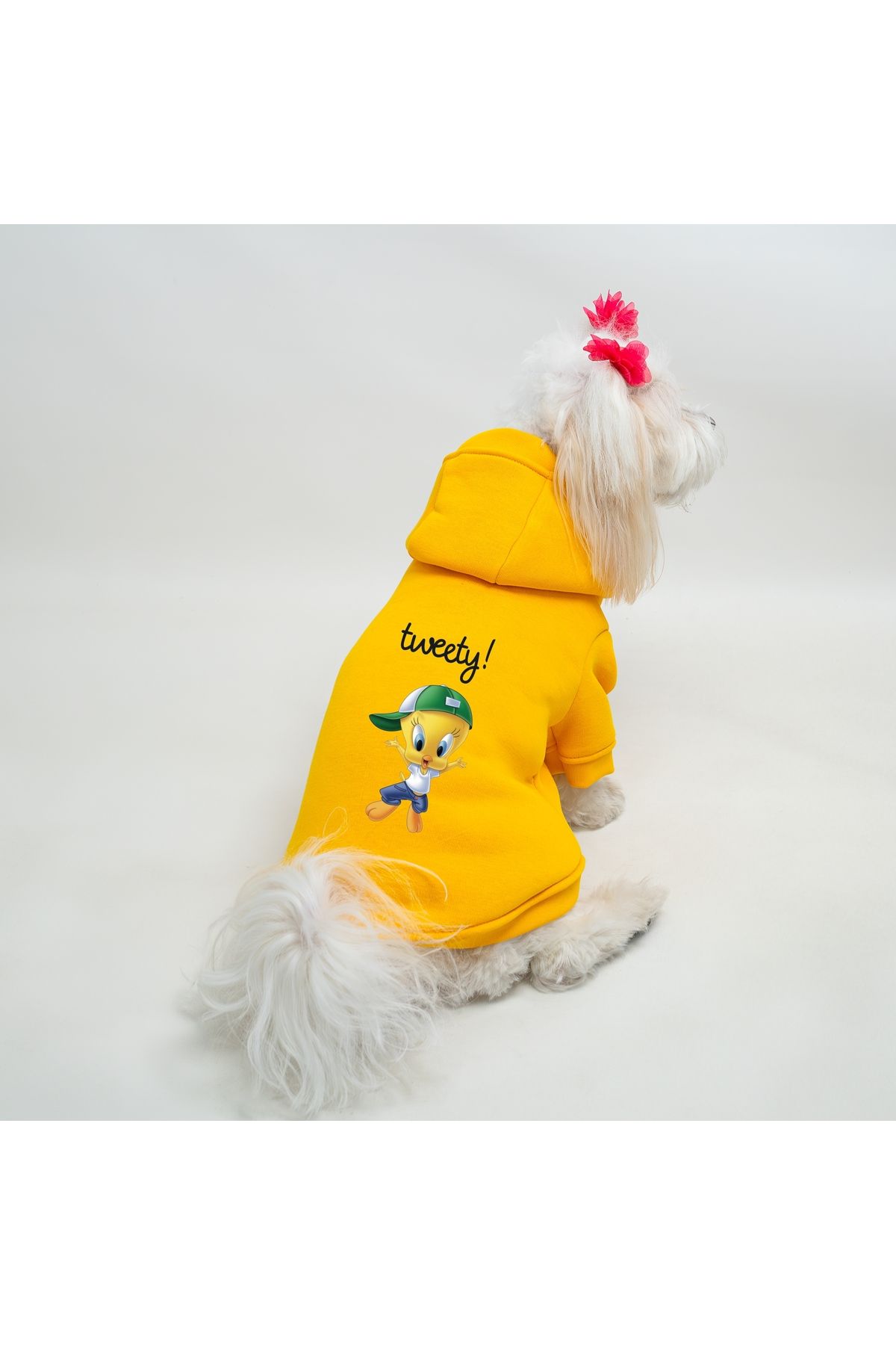 Kedi & Köpek Kıyafeti Sweatshirt - Tweety Baskılı Sarı Sweatshirt