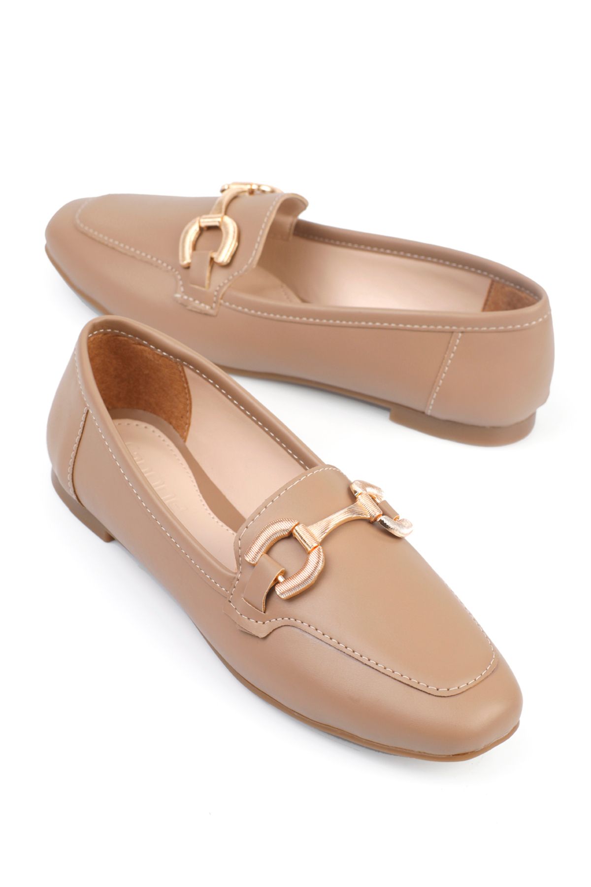 Capone Outfitters-Γυναικείο Loafer με αξεσουάρ μπροστινής πόρπης 2