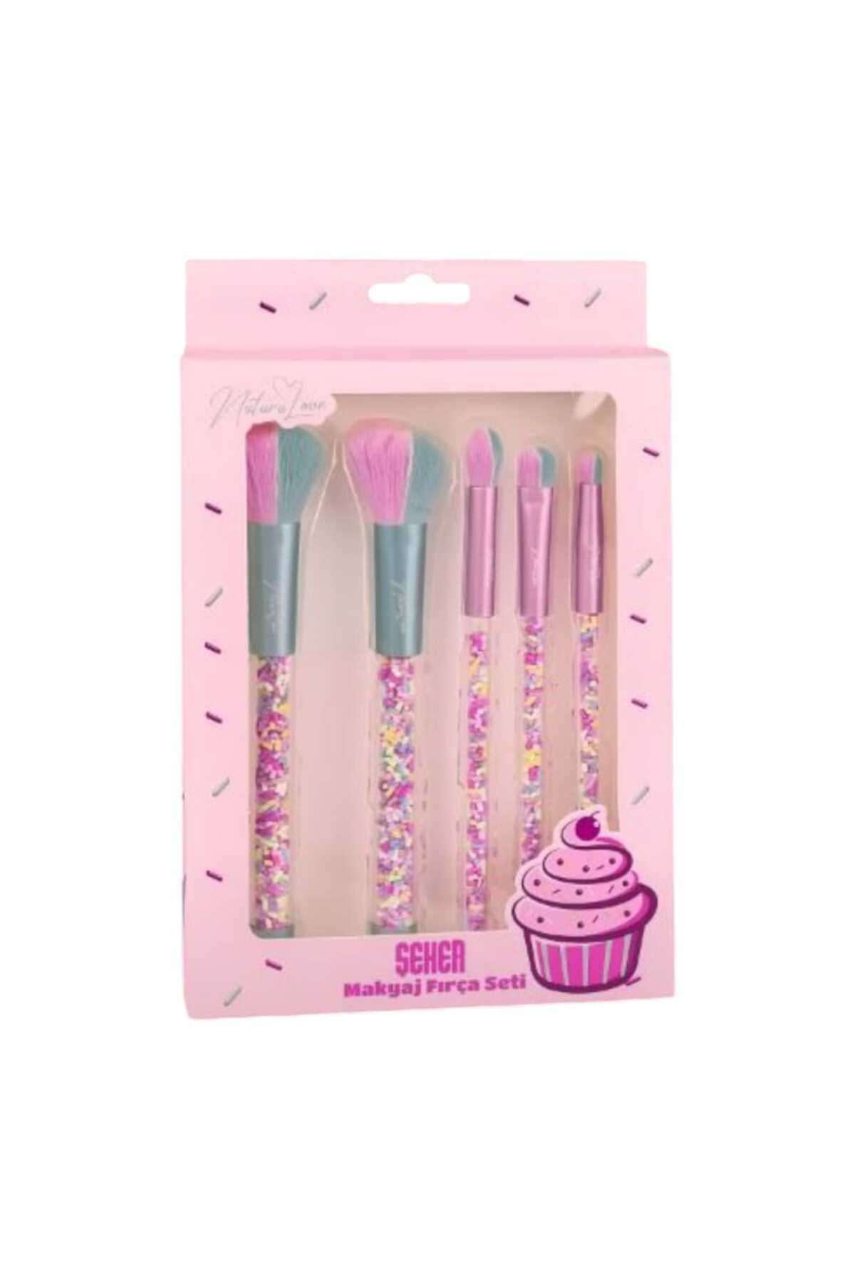 Naturalove Set De Pensule De Machiaj Candy - One Size
