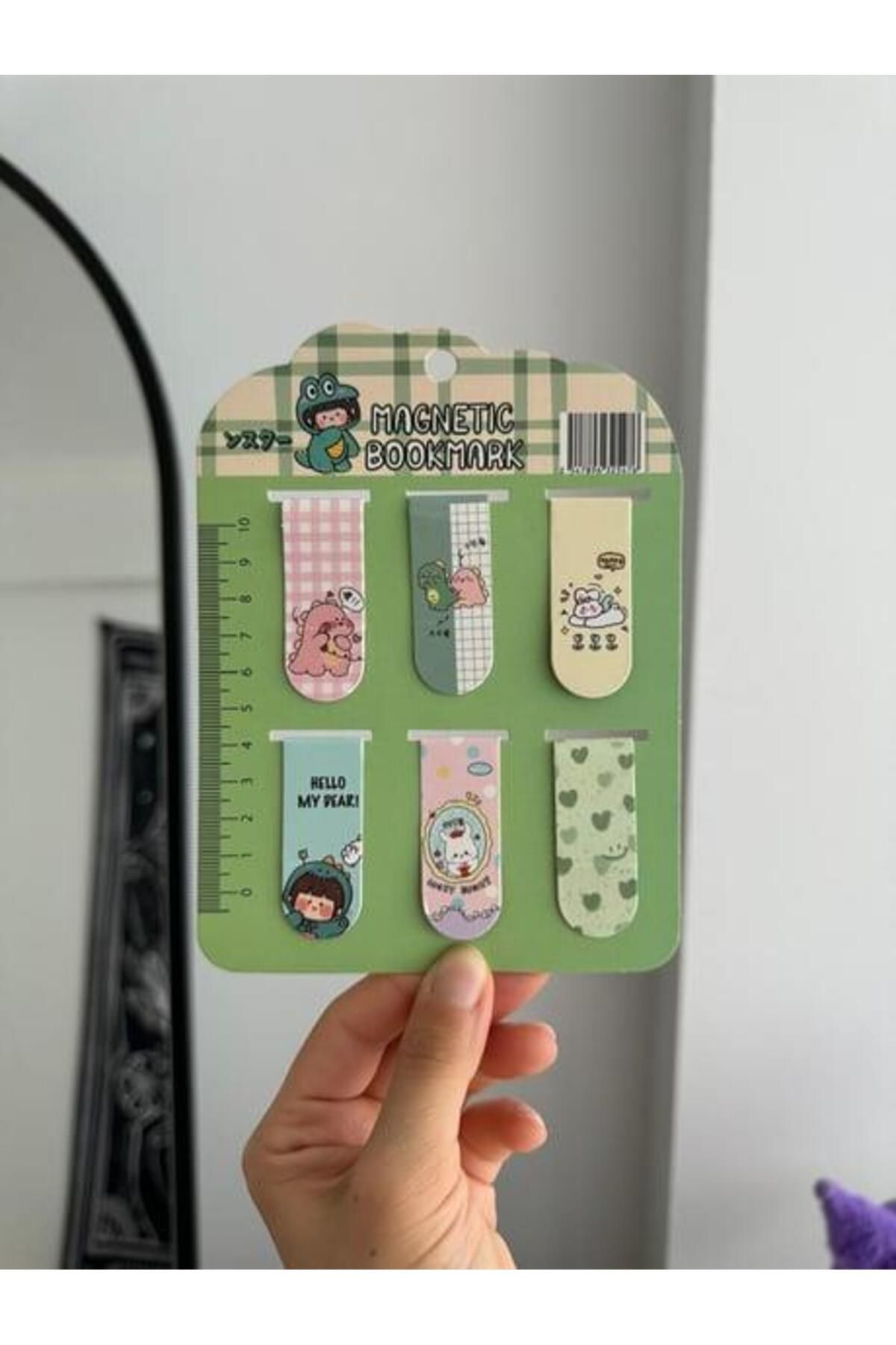 Attach Kawaii Dino Magnetic Bookmark / Kitap Ayracı 6lı Set