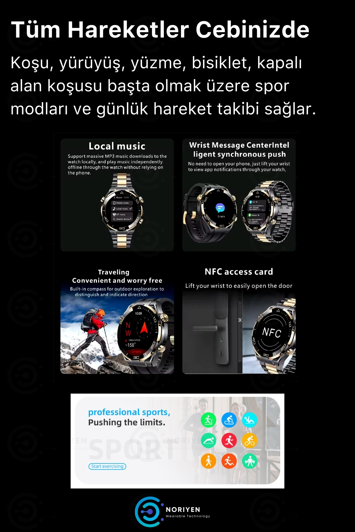 Premium Serisi 1.62 İnç Büyük HD Ekran Spor Sağlık Sensörlü iOS Android Uyumlu S30 Max Akıllı Saat