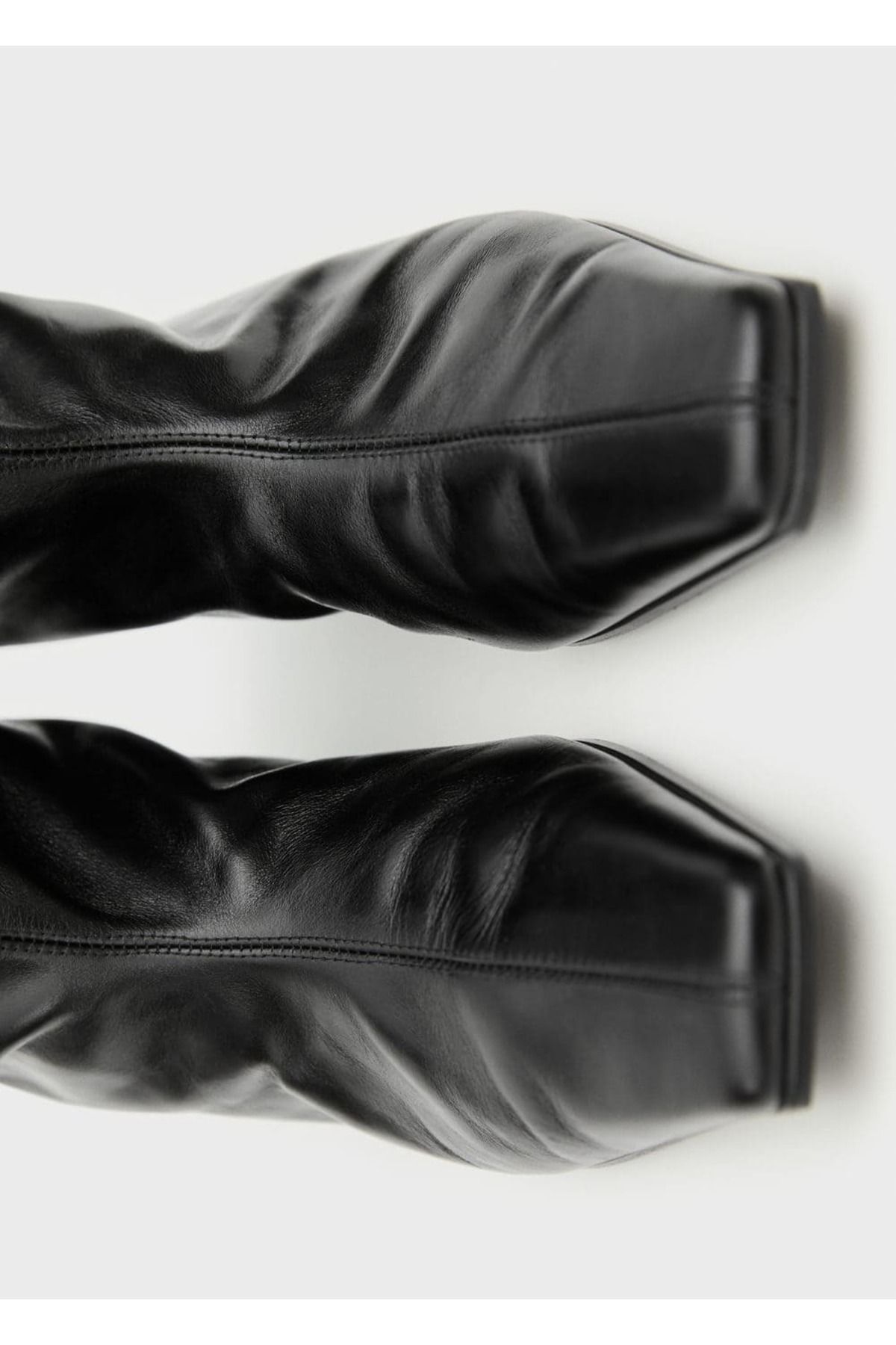 MANGO Woman-100% Leather High Boots 5