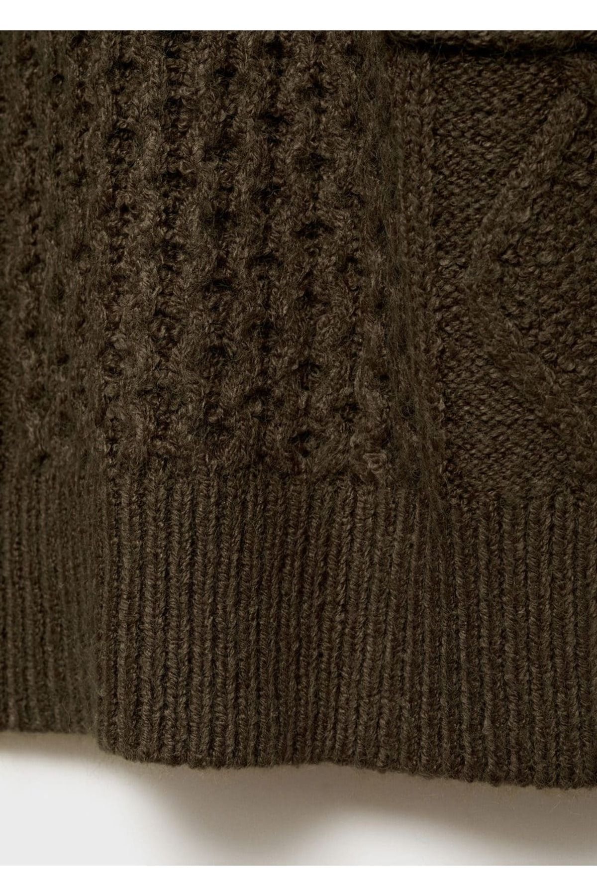 MANGO Woman-Knitted Patterned Dress 5