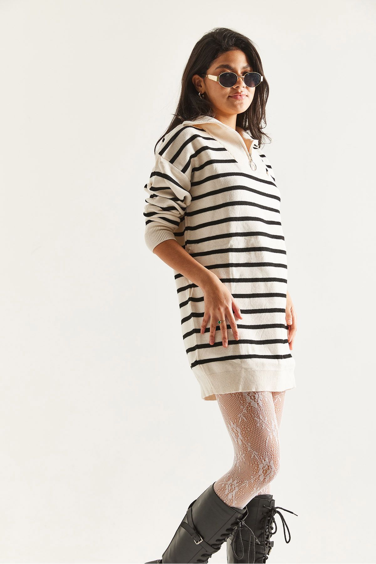 İKLİM LİFE-Striped Knitwear Tunic 3