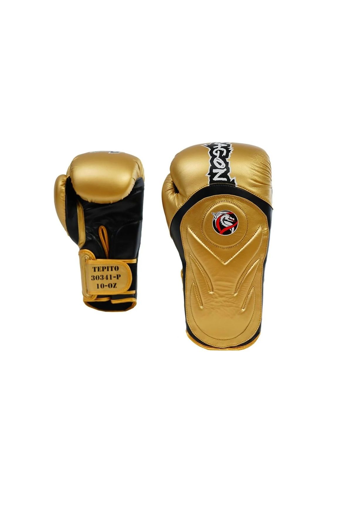 دستکش بوکس مردانه و زنانه طلای سیاه TEPITO ضربه اژدها MUAY THAI GLOOVES BOXING GIFTTOOM 3L SET Dragondo