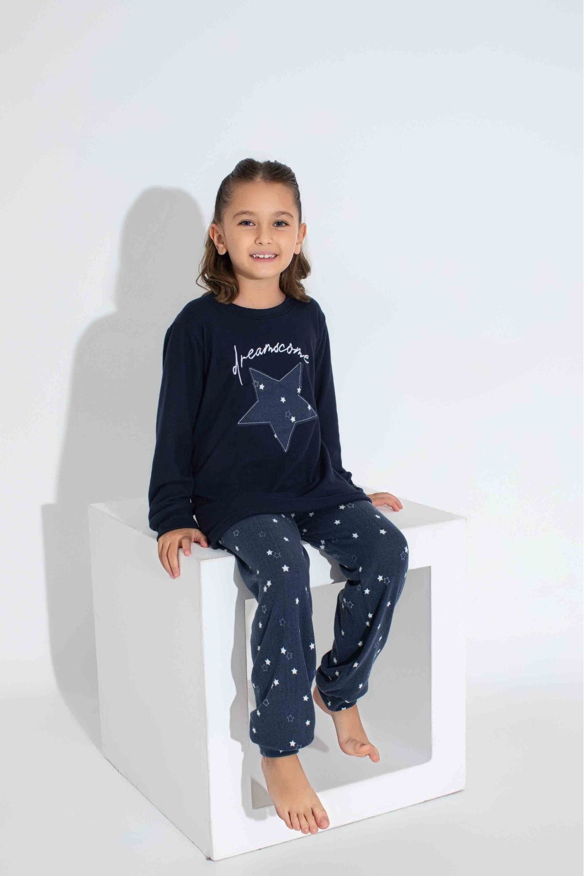 bigiyin-Girls' Thermal Pajamas Set Winter Pajamas Set Warm Thermal Cloth 2