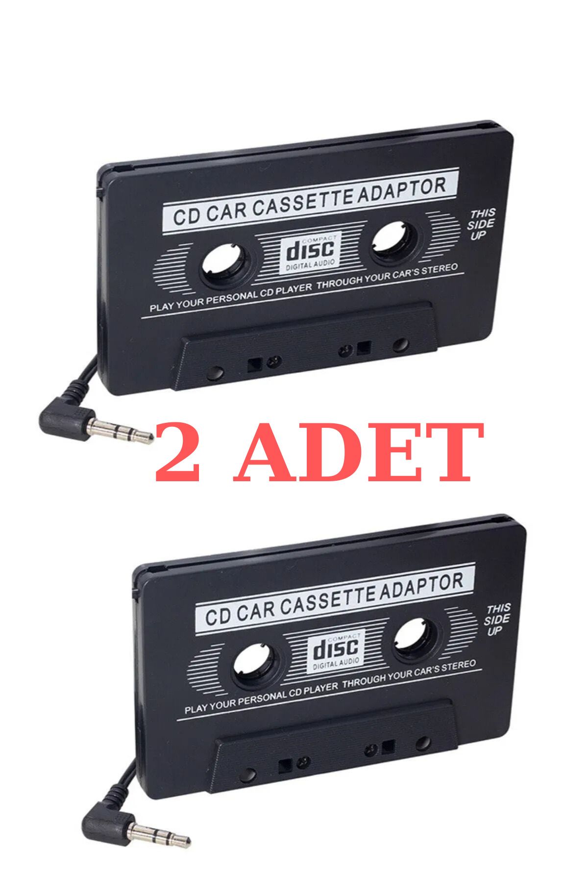 harry 2 Adet Oto Teyp Kaset Adaptörü Mp3 Mp4 Cd Çalar Kablolu Araç Aux Dönüştürücü Player