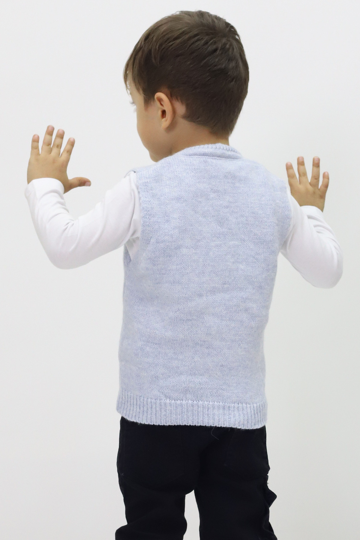 Cloudy Kids Erkek Bebek Nakışlı Triko Hırka&yelek fotoğrafı 4 (önizleme)