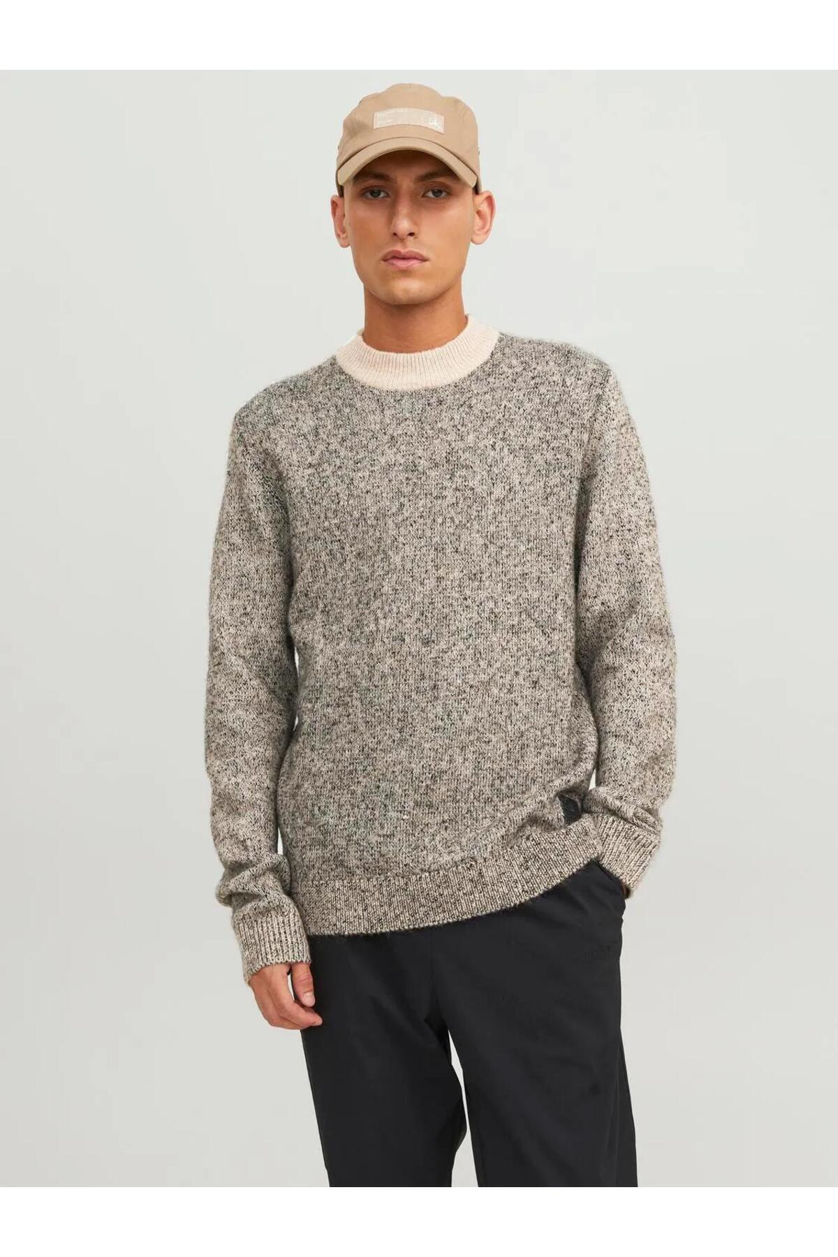 جک اند جونز JCOSPACE KNIT یقه مدل دار SN Peyote