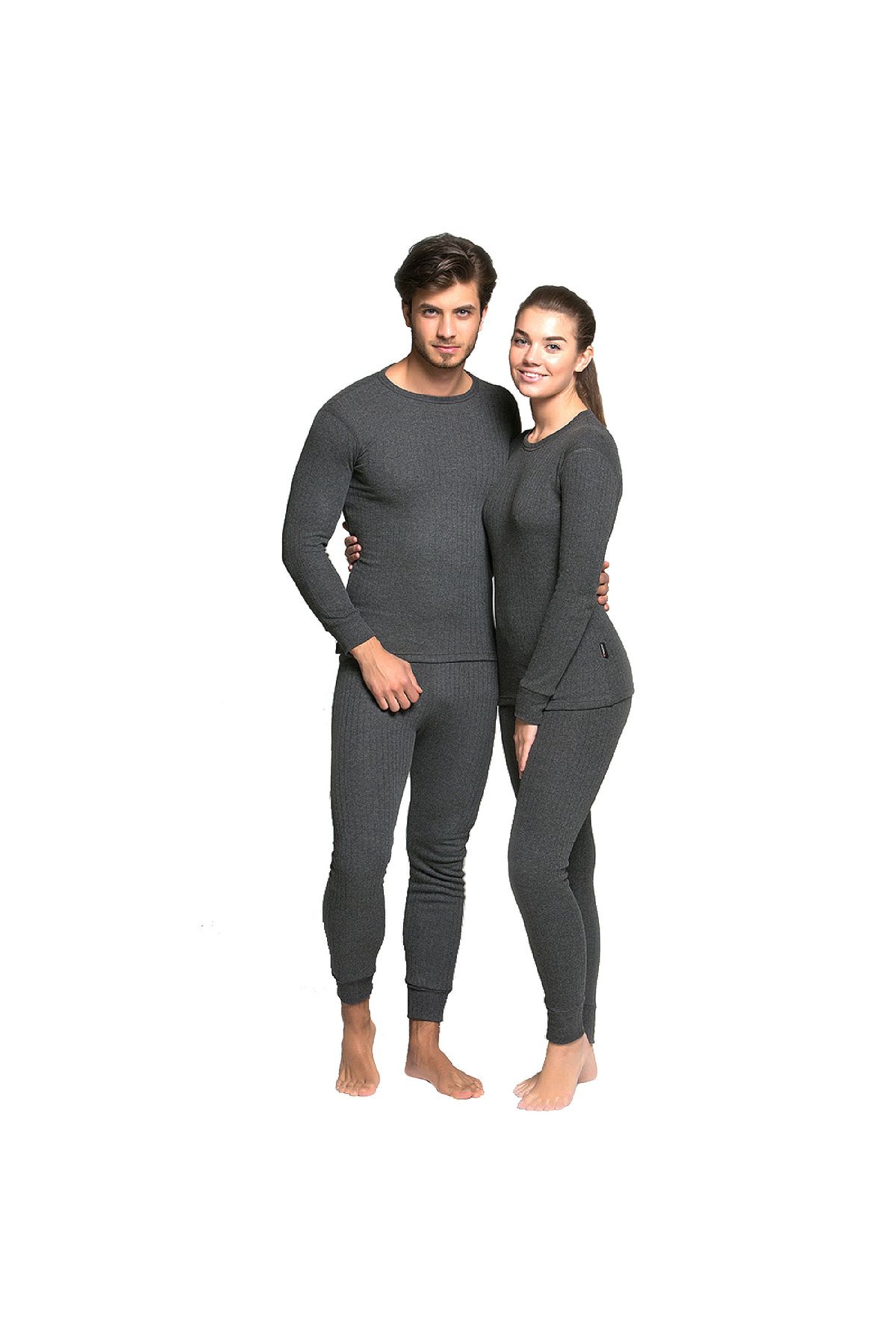 ThermoFor Set De Lenjerie Termoform Moale, Antracit, Termic (hzt12001) Unisex - M
