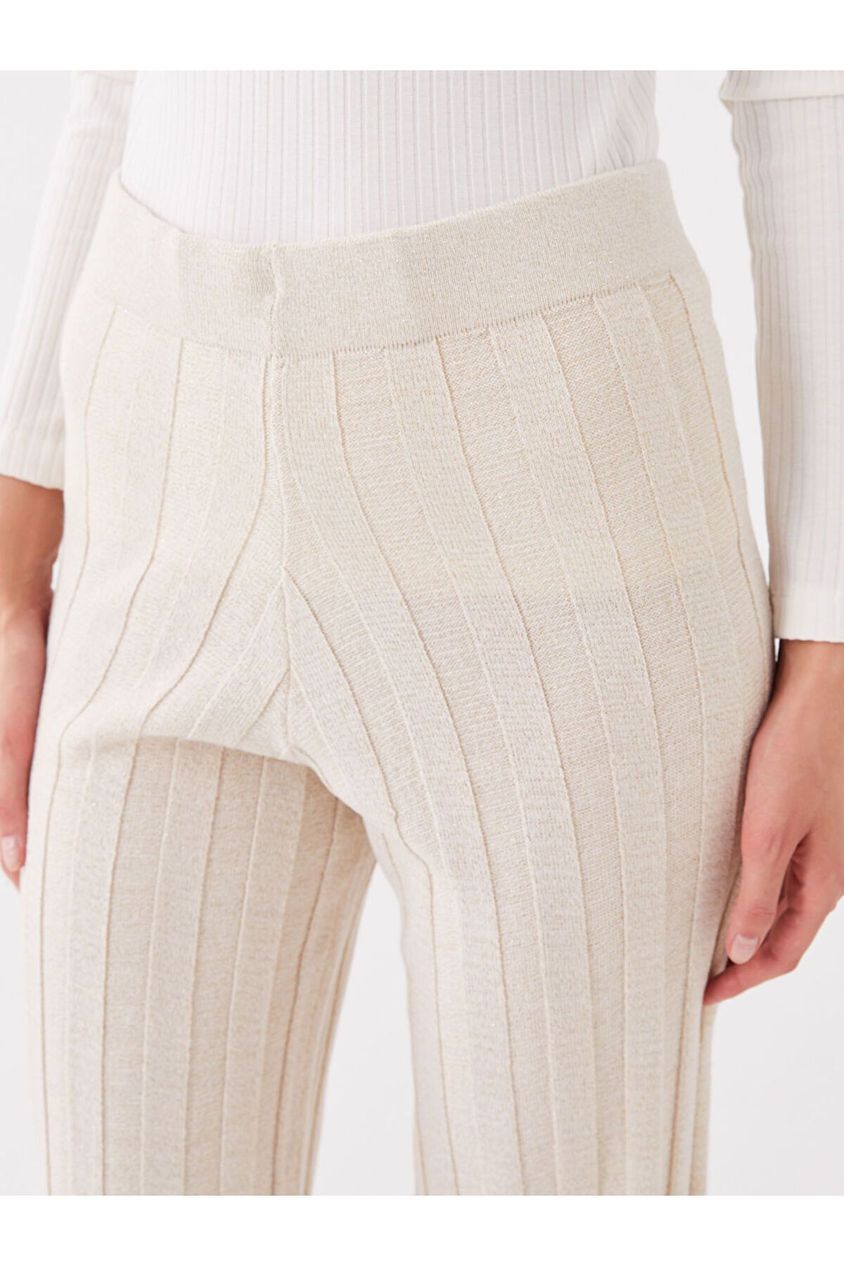 LC Waikiki-Pantaloni largi LCW Modest pentru femei, cu talie elastică 4
