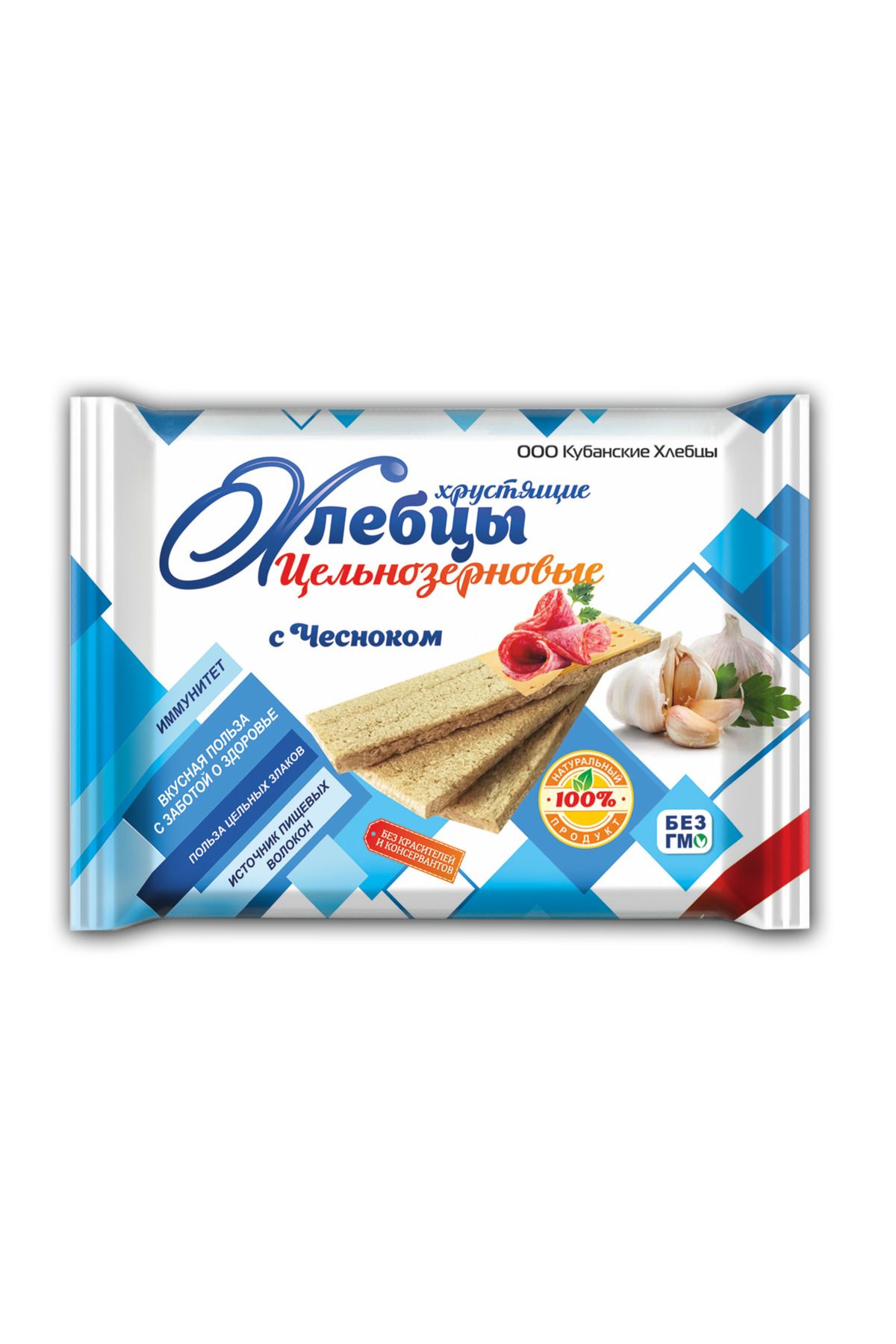 Kubanskie Khlebtsy Sarımsaklı Tam Tahıllı Ekmekler * 100 gr