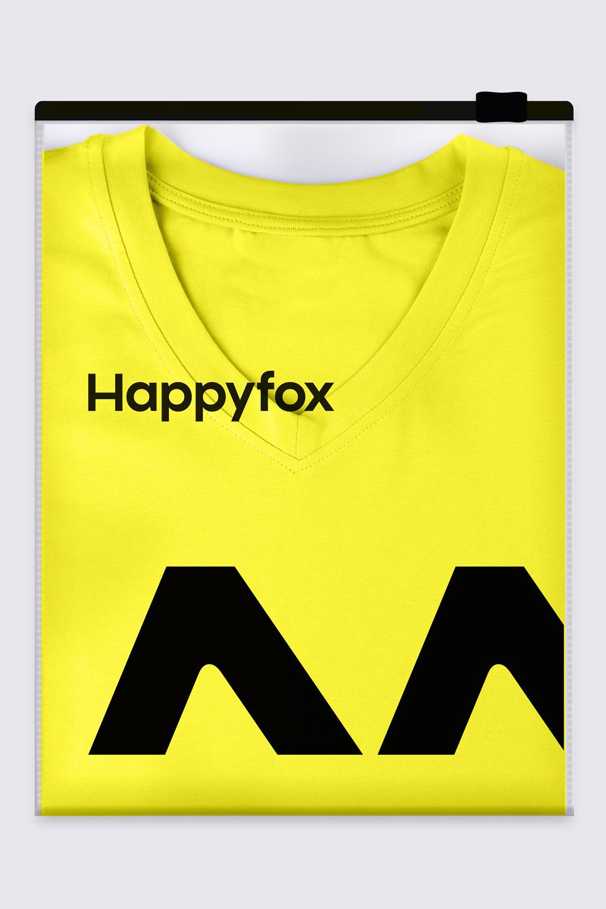 Happy Fox-Tricou de damă oversize cu decolteu în V din bumbac Lycra - Neimprimat, Basic Lime 3