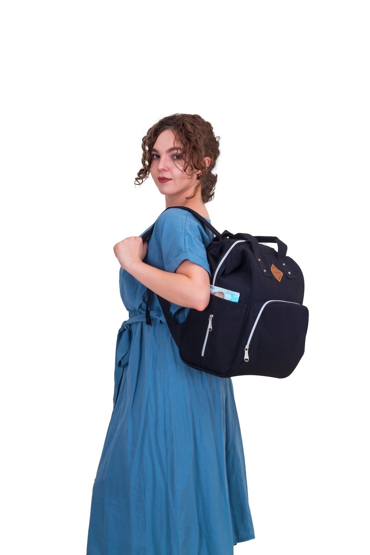 Köşe Mağaza Anne Bebek Bakım Sırt Çantası Biberon Termoslu Sıvı Geçirmez fotoğrafı 5 (önizleme)