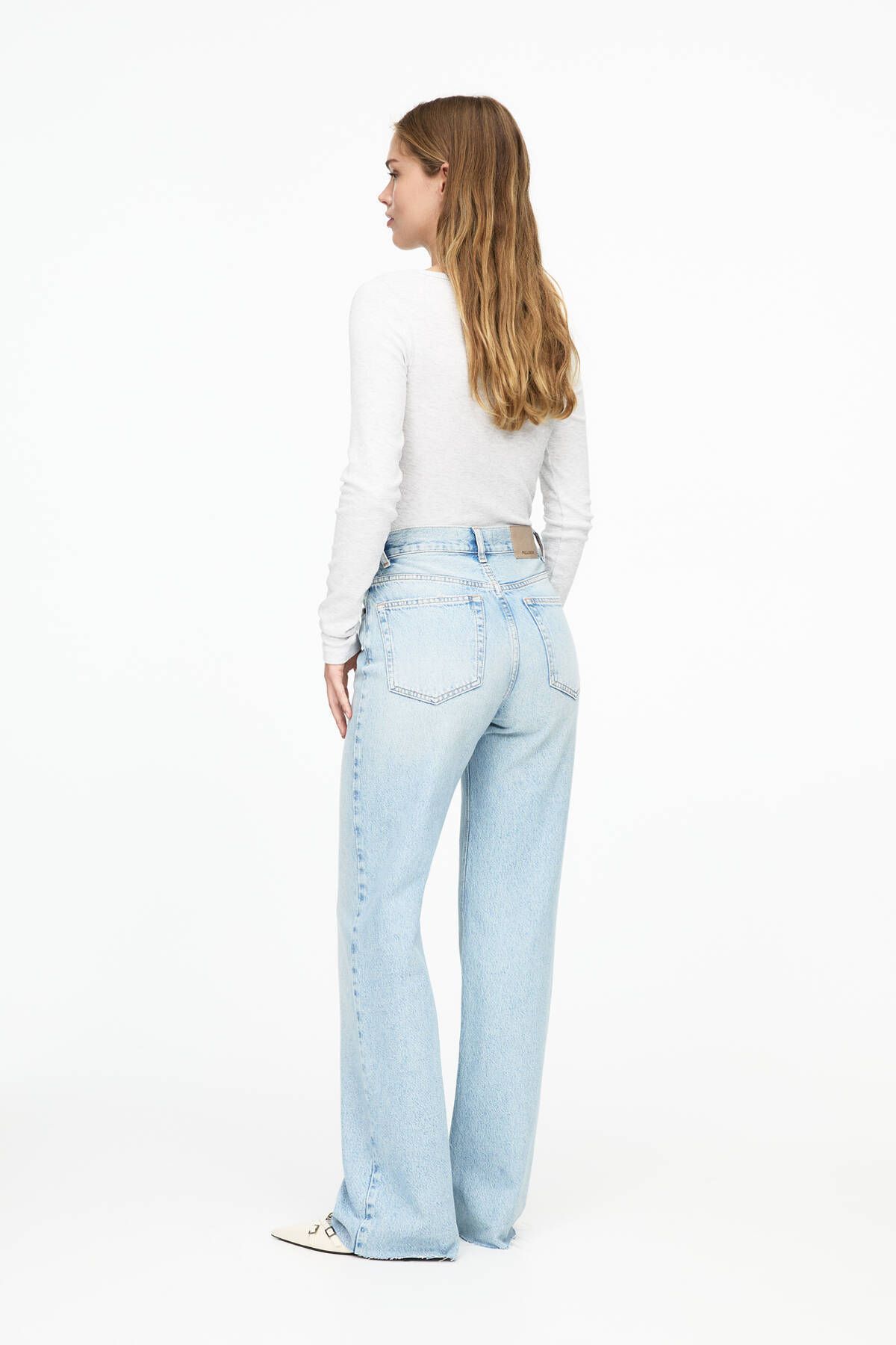 Pull & Bear-High Waist Straight Fit Jeans 2