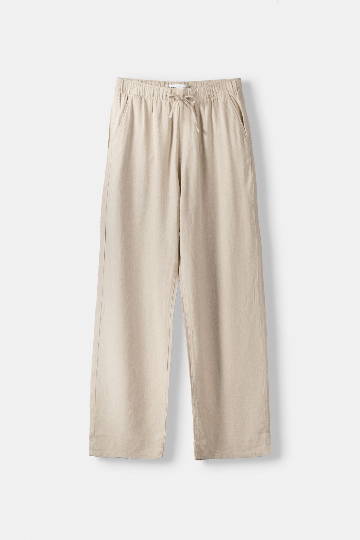 Bershka-Wide-leg joggers with linen 3