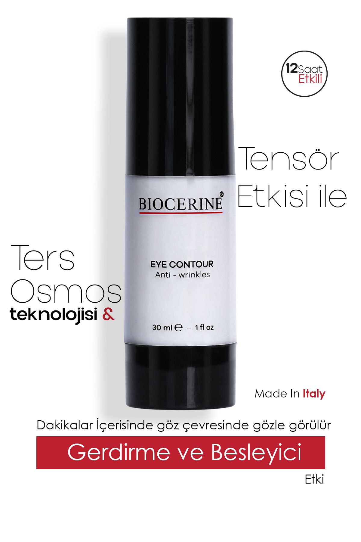 BIOCERINE Göz Çevresi Kremi Kırışıklık Karşıtı Besleyici Vegan Krem(EYE CONTOUR)