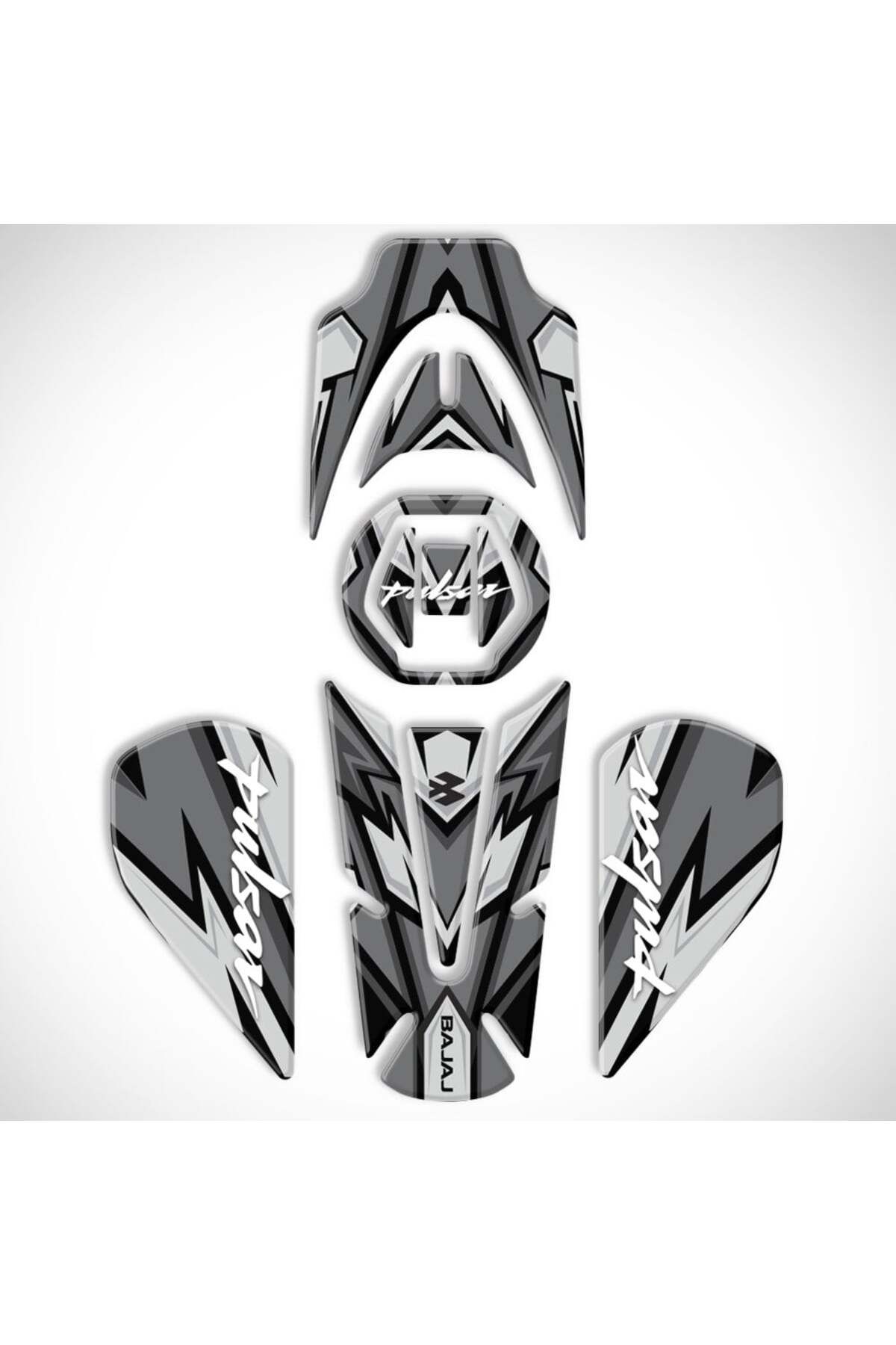 Redline Grafik Bajaj Pulsar Ns 200 2011-2020 Uyumlu Tank Pad Set Gri