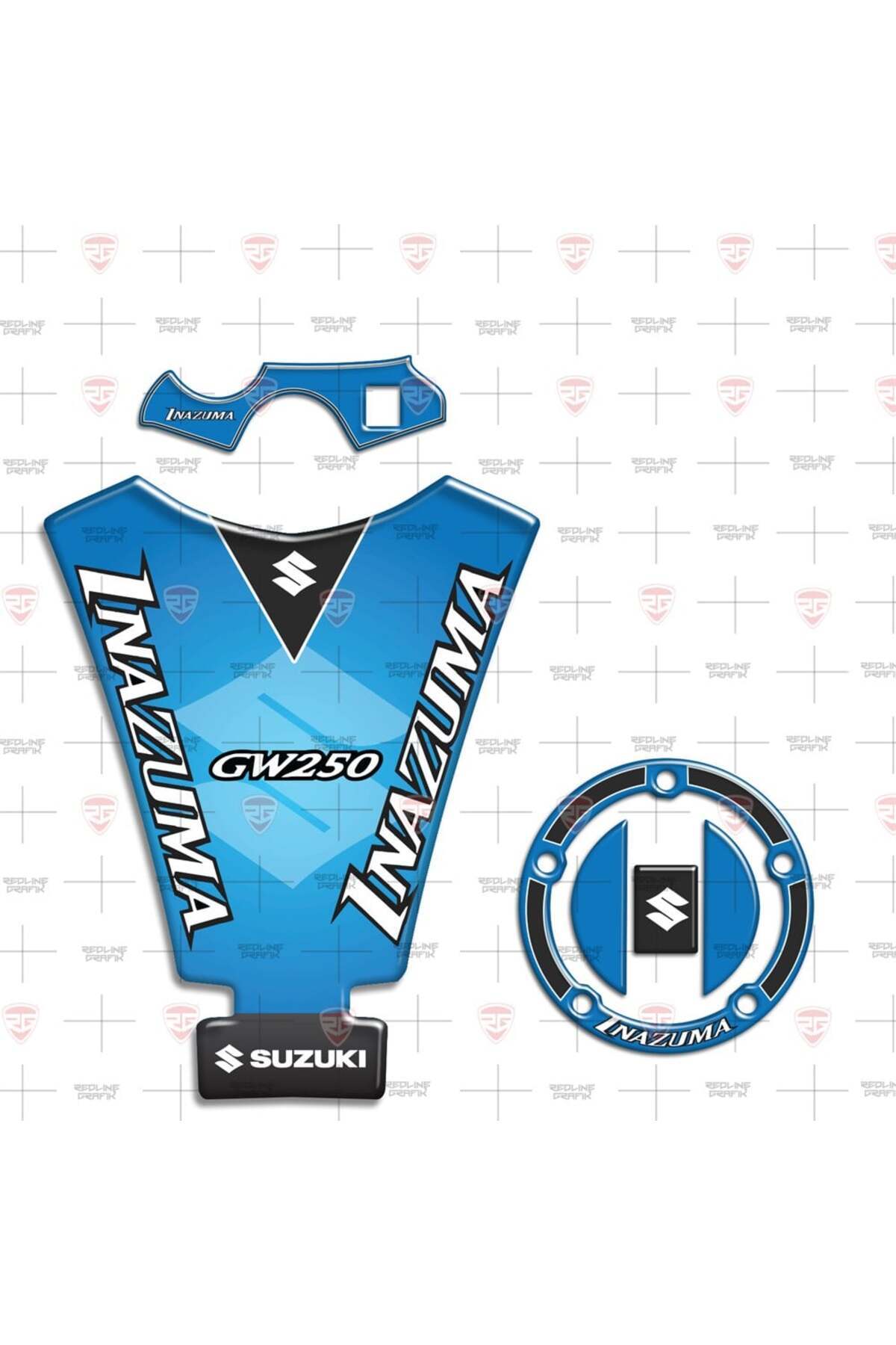 Redline Grafik İnazuma Mavi Tank Pad Sticker Set - Fiyatı, Yorumları
