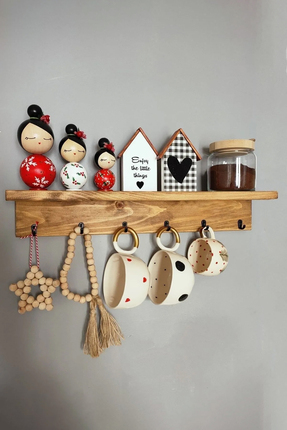 Tooall Çok Amaçlı Olarak Kullanılan Raf Askılık Kahve Köşesi  Rafı