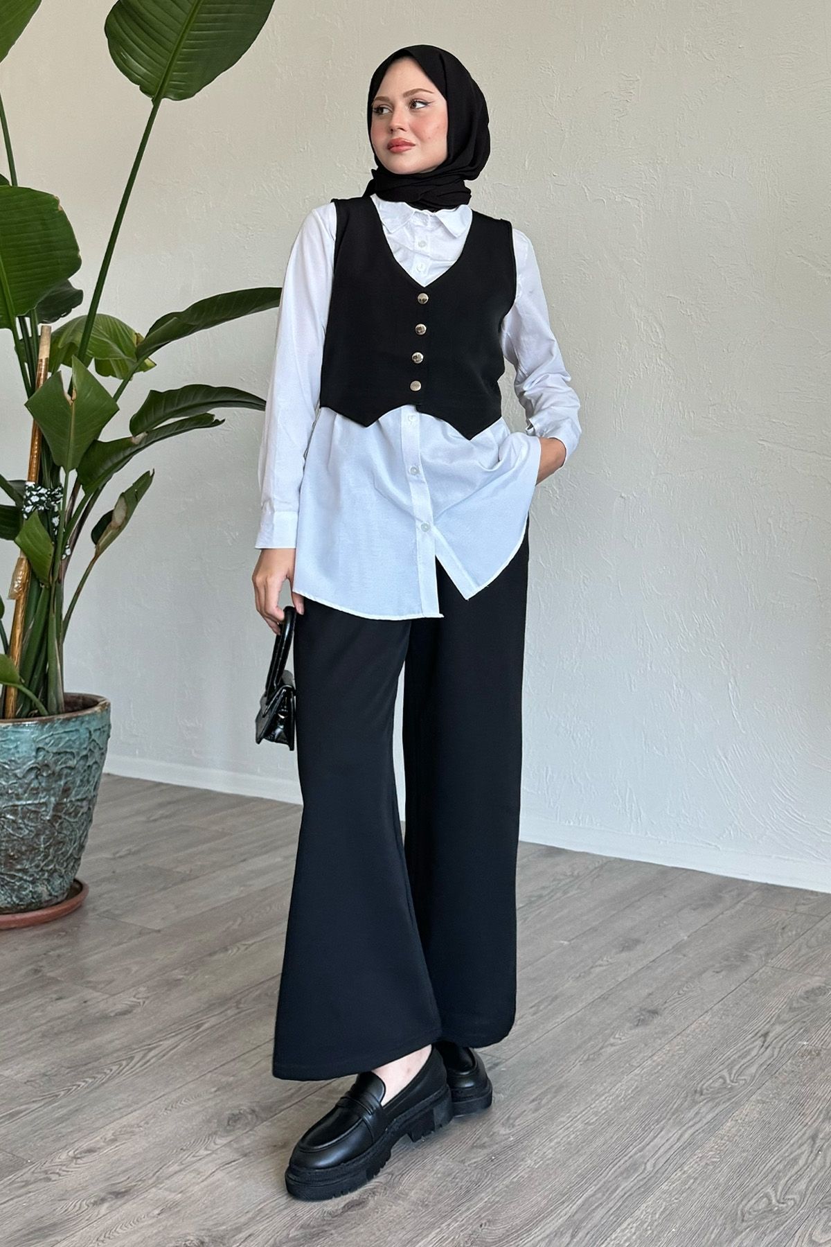 InStyle-Black Triple Vest Suit Set 4