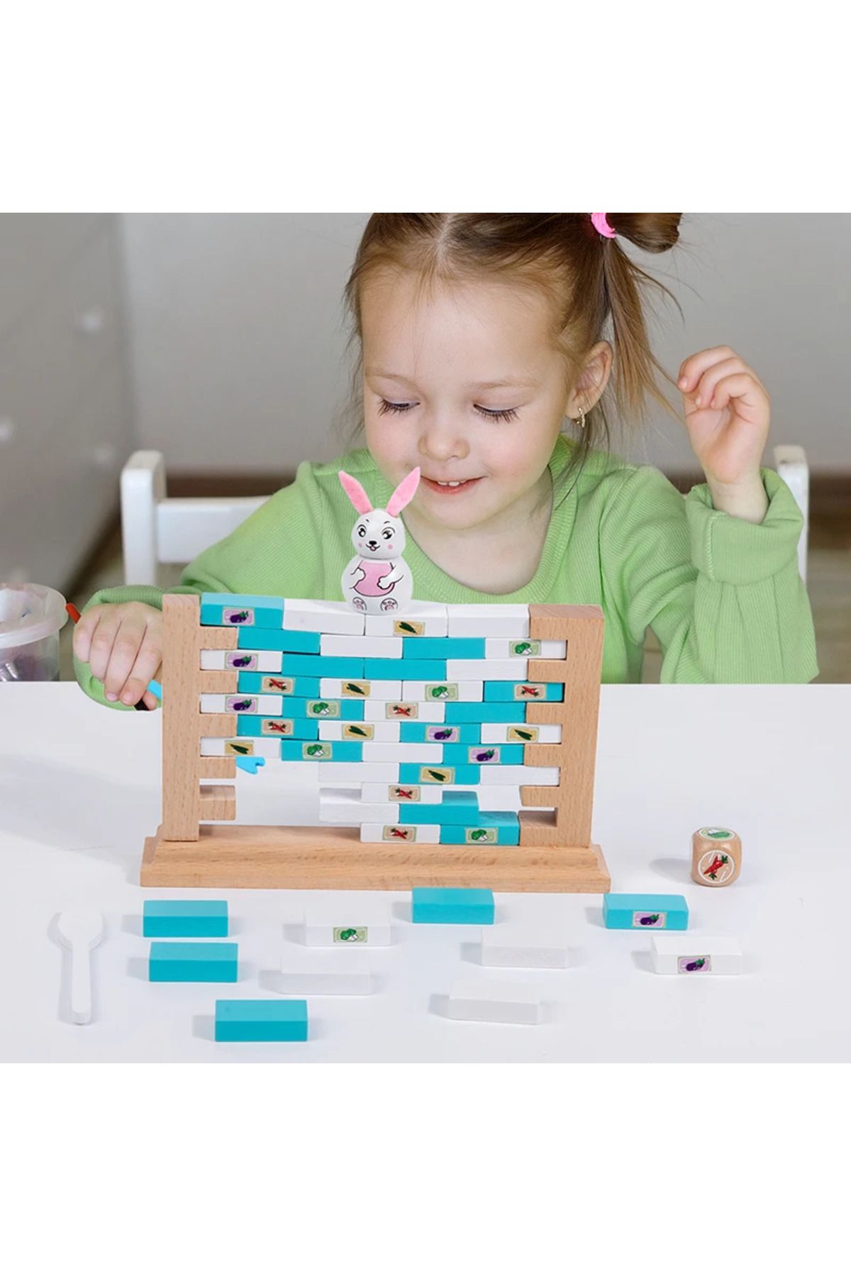 Choice-Wall Demolition Game Knock On Ice Brick Rabbit Building Push Stacking Board Educational Parent-Ch... 2