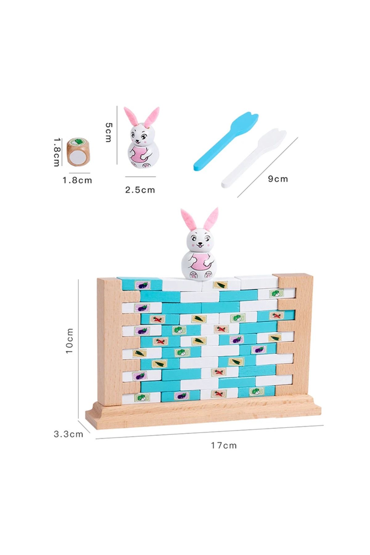 Choice-Wall Demolition Game Knock On Ice Brick Rabbit Building Push Stacking Board Educational Parent-Ch... 7