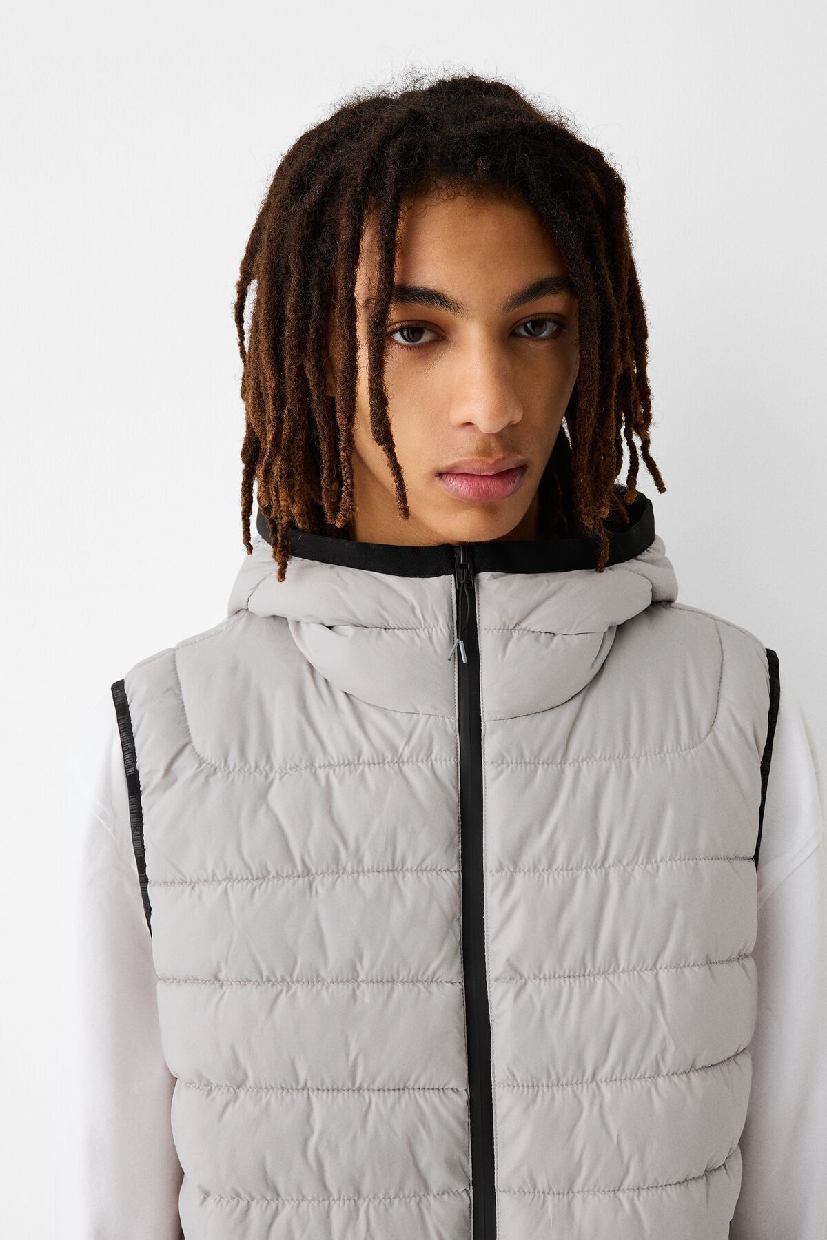 Bershka-Lightweight puffer gilet with hood 4