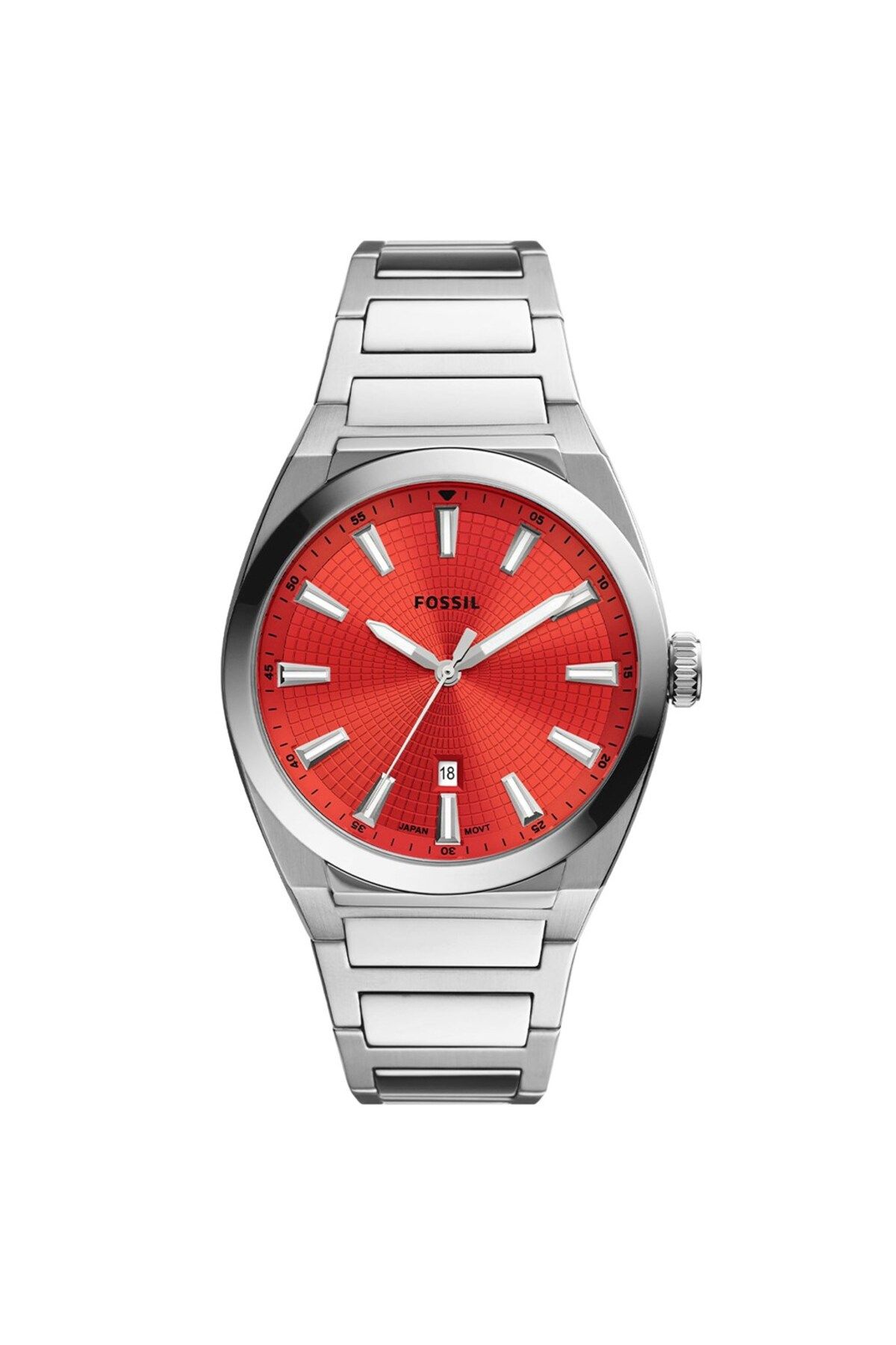 Fossil-Ffs5984 - Men's Wristwatch, Quartz, Steel Gray and Red Dial, 42 Mm 1