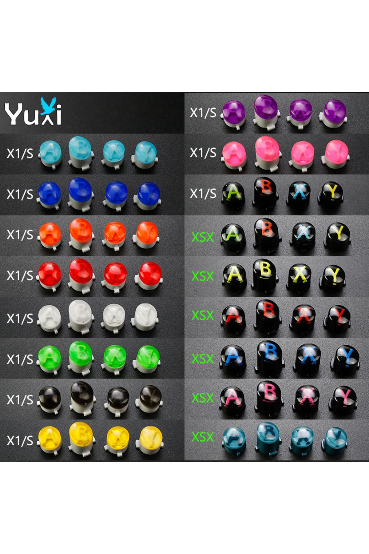 Choice-YuXi Replacement A B X Y Buttons Set For Xbox One Controller ABXY Key Button for Xbox Series X S ... 2