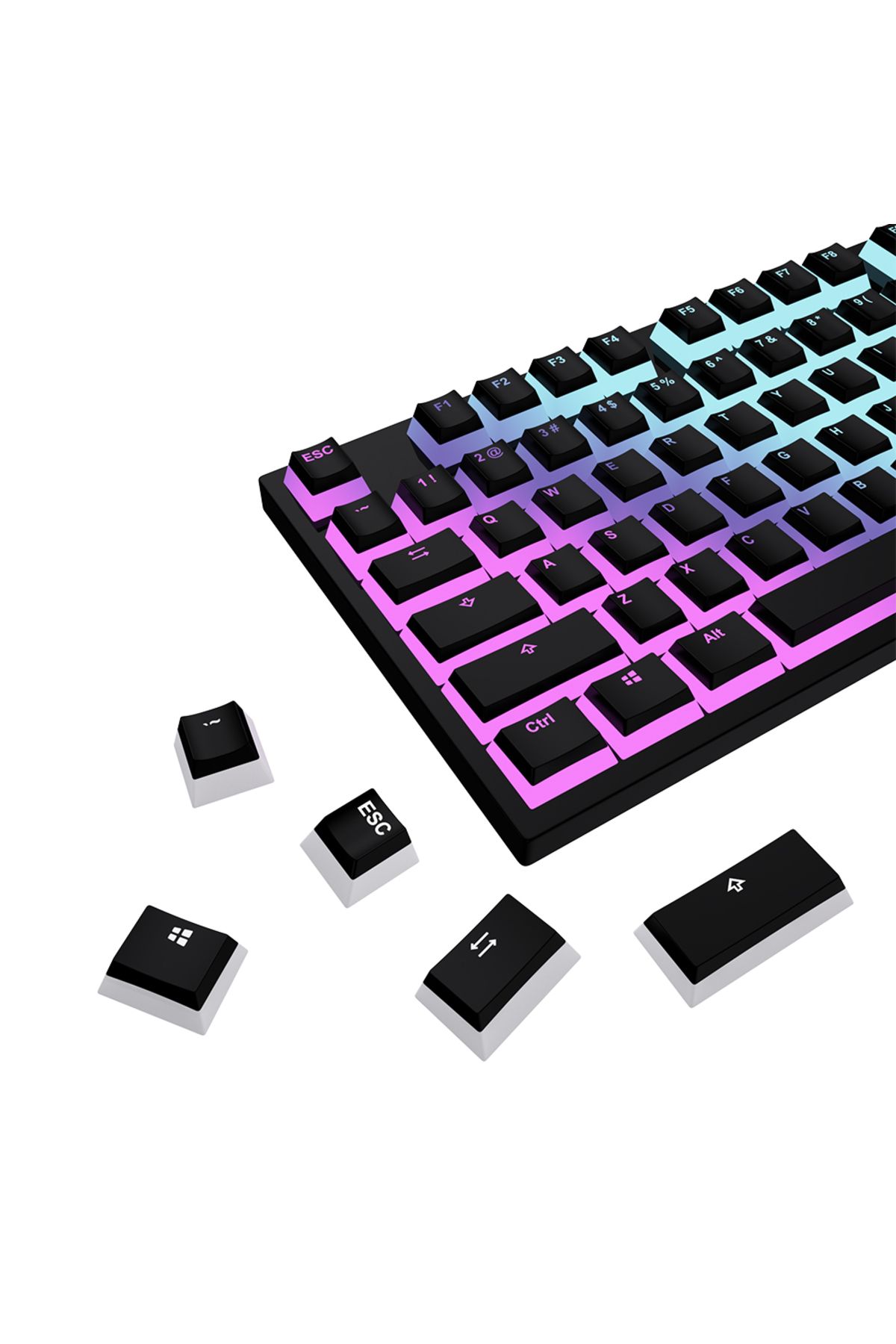 Romoral-PBT Keycaps 119 Keys OEM Profile Set Custom Keycap for Key Caps Pudding keycap For MX Switch Mech... 8