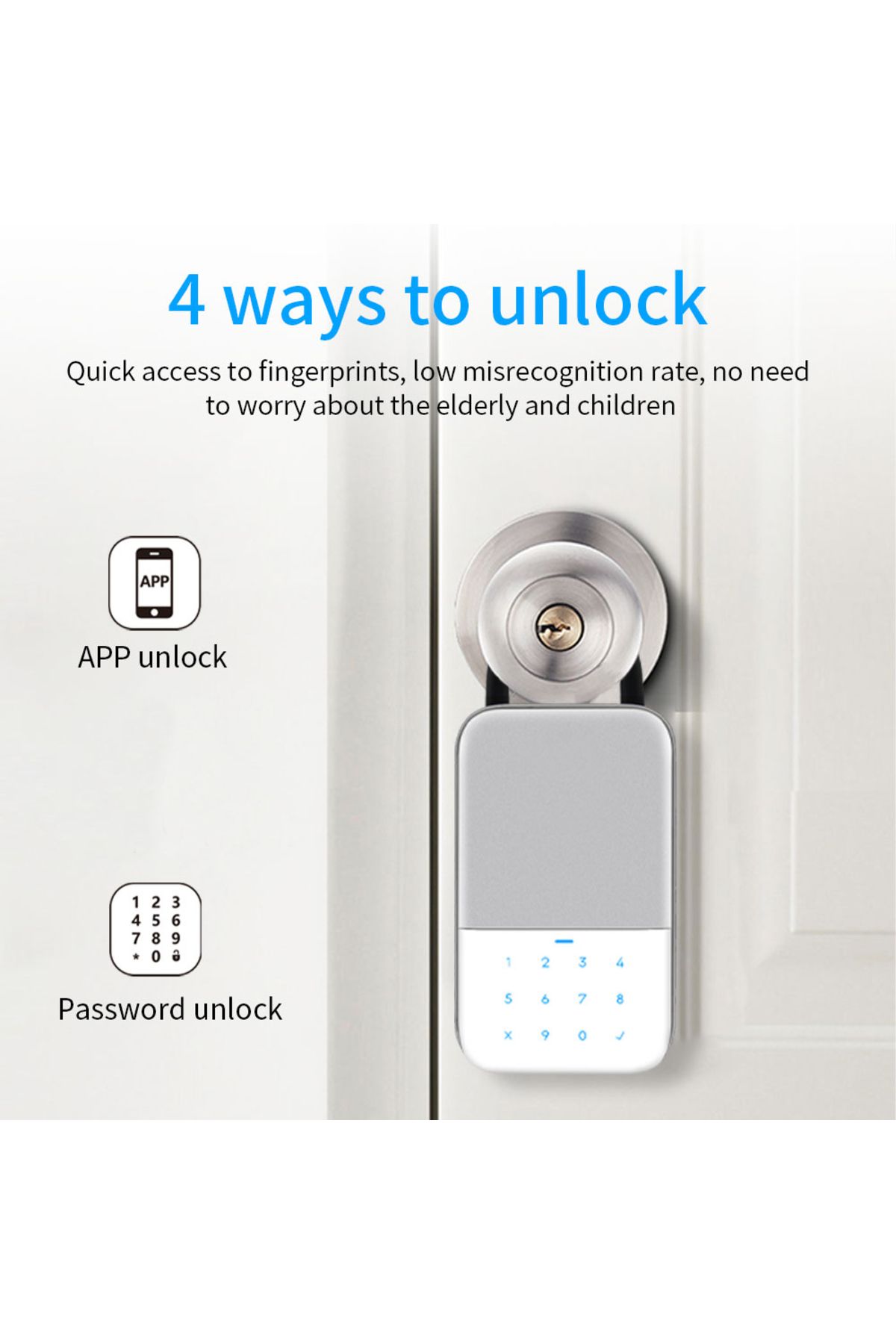 Choice-Key Safe TTlock Fingerprint Bluetooth Wifi Digital Key Box App Remote Unlock Wall Mount Security ... 3