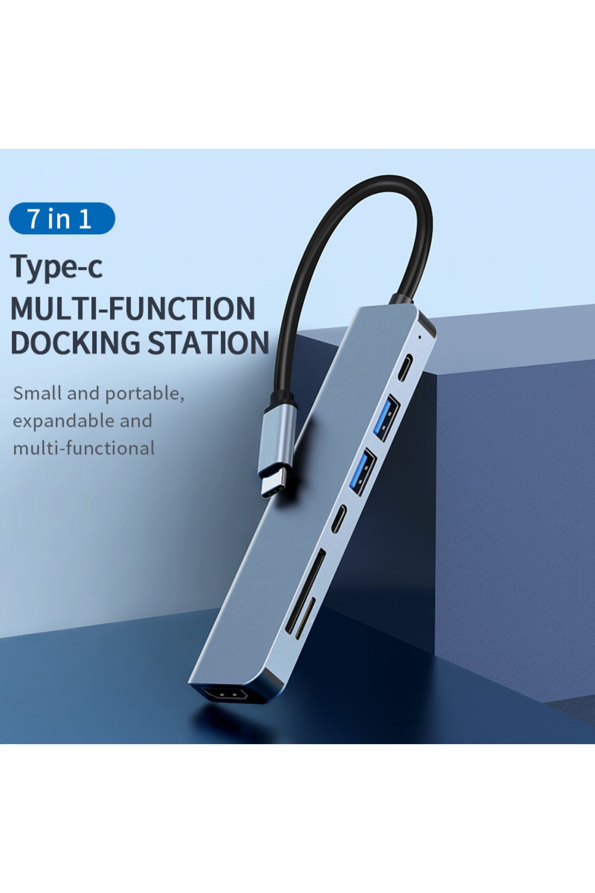 Choice-Type C Multifunction Docking Station 7 in 1 Extension Dock with 4K30Hz HDMI USB C Hub Compatible ... 2