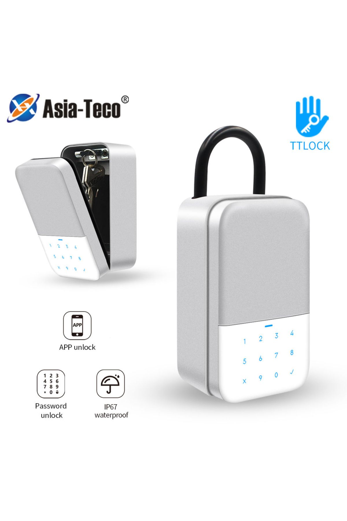 Choice-Key Safe TTlock Fingerprint Bluetooth Wifi Digital Key Box App Remote Unlock Wall Mount Security ... 2