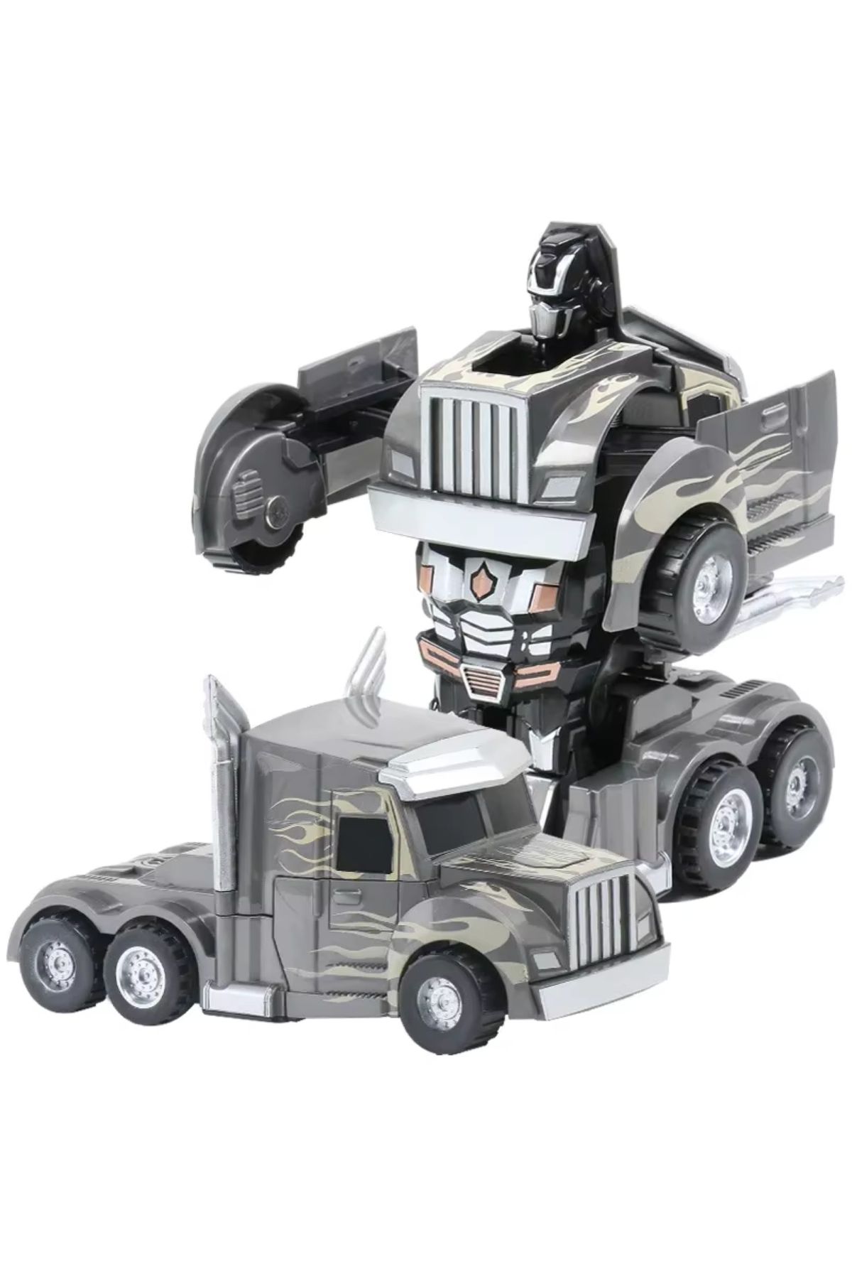 TUENGİ STORE-Optimus Prime One-Button Robot Transforming Truck Toy 3