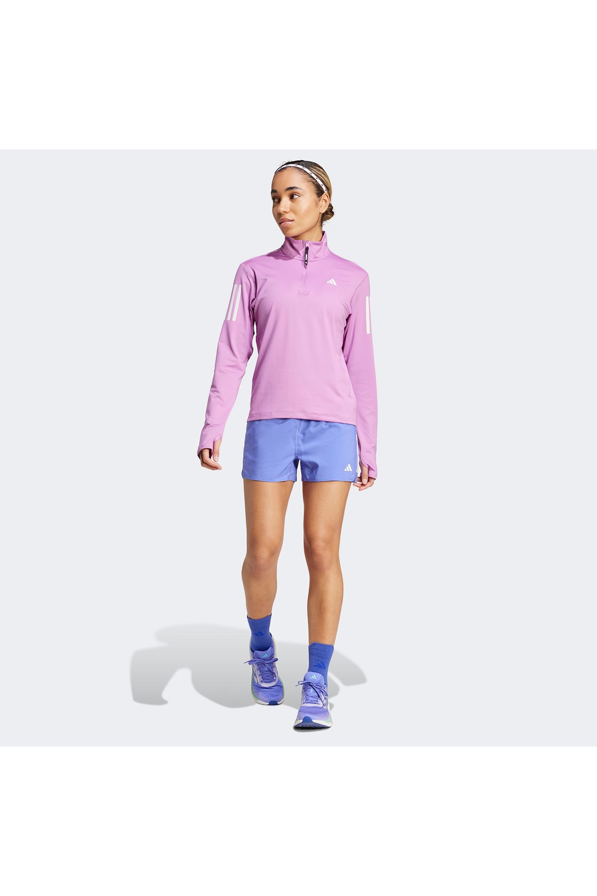 adidas-Own the Run Women's Purple Running Sweatshirt 2