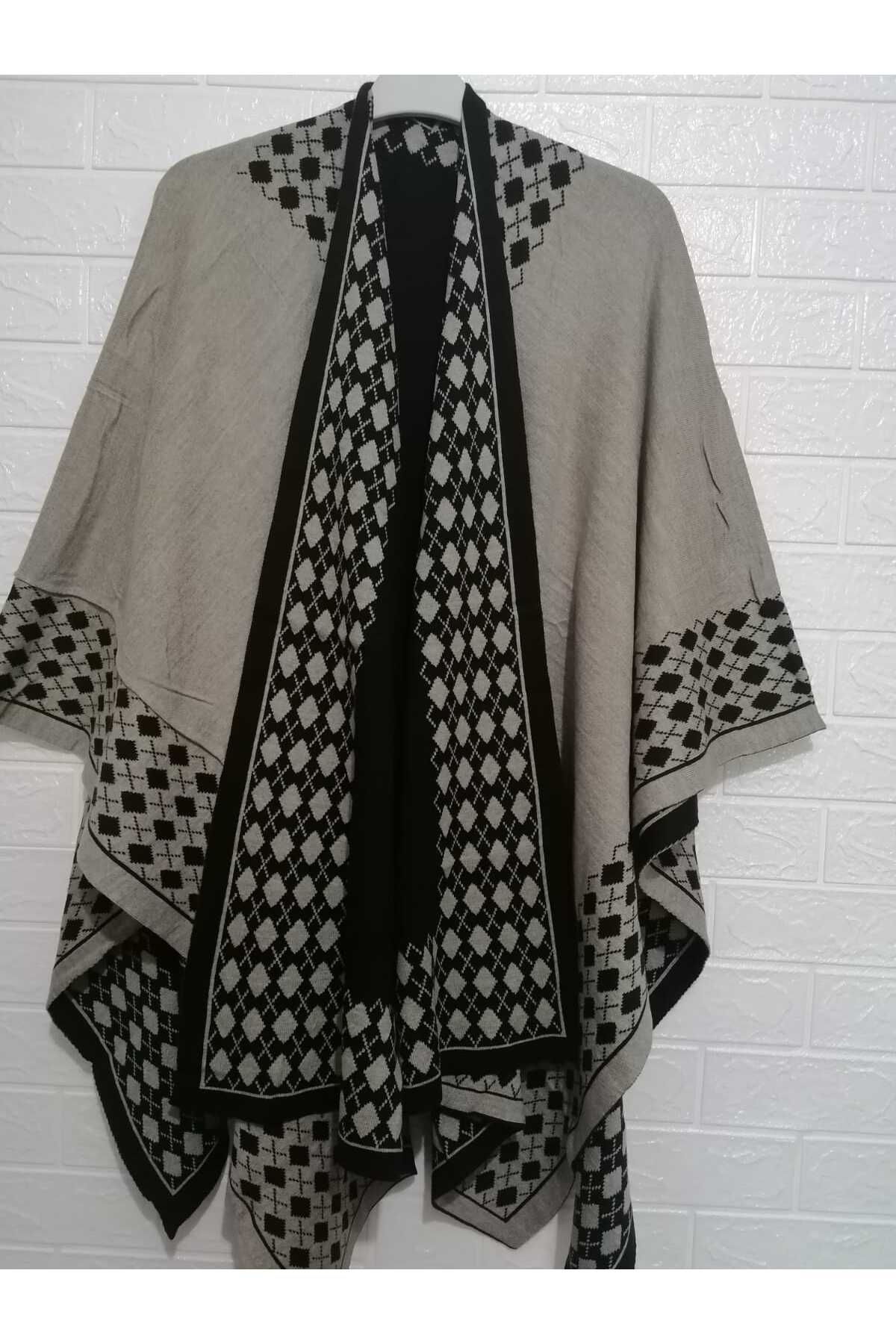 anne moda ankara-1. Poncho lung de calitate King Size 2