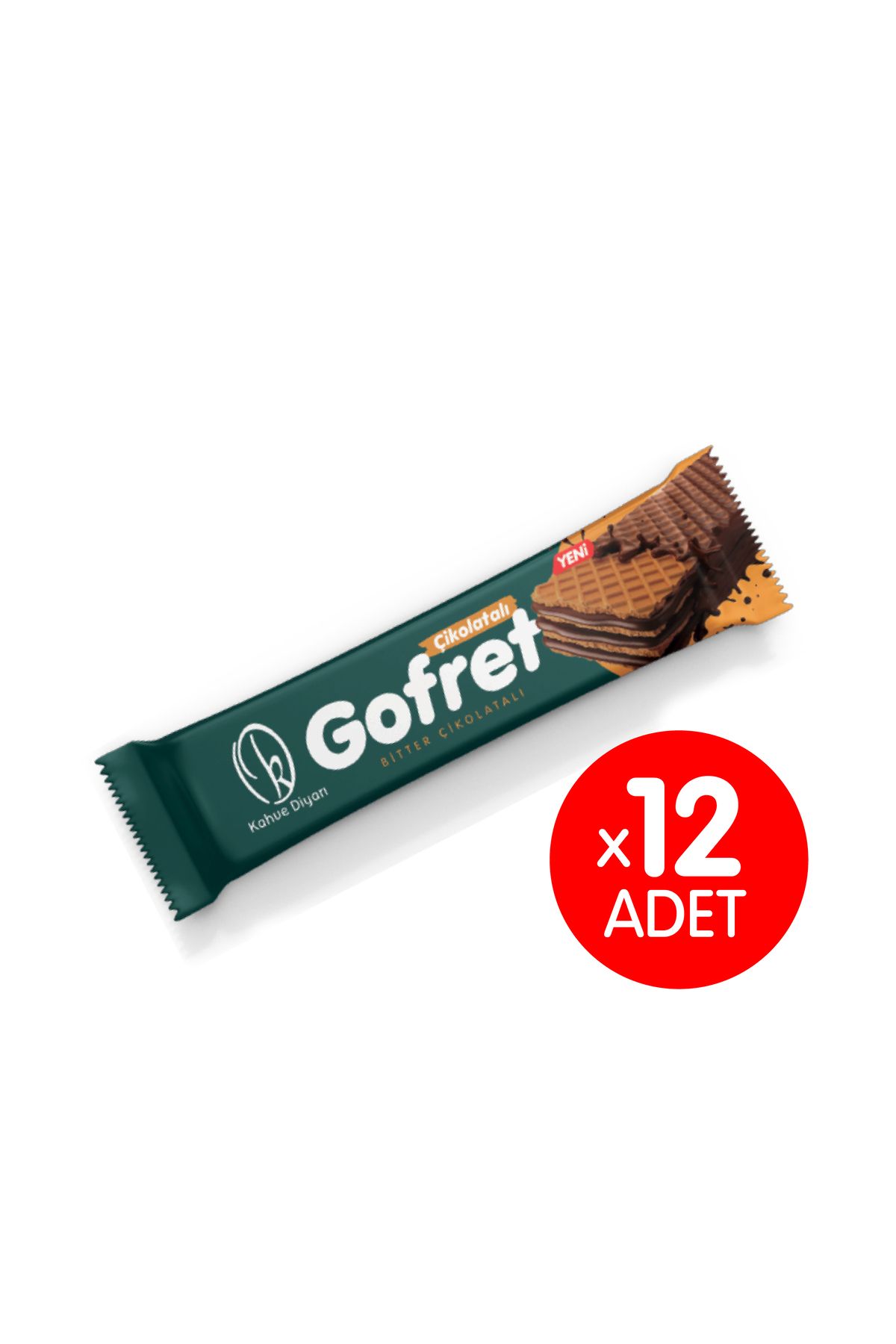 Kahve Diyarı Bitter Çikolatalı Gofret 12'li Paket