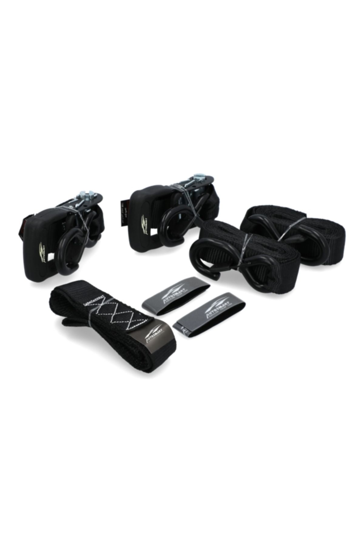 AUTOSMART-2-Piece Durable Soft Loop Ratchet Strap Set 1.5inch x 8ft 2
