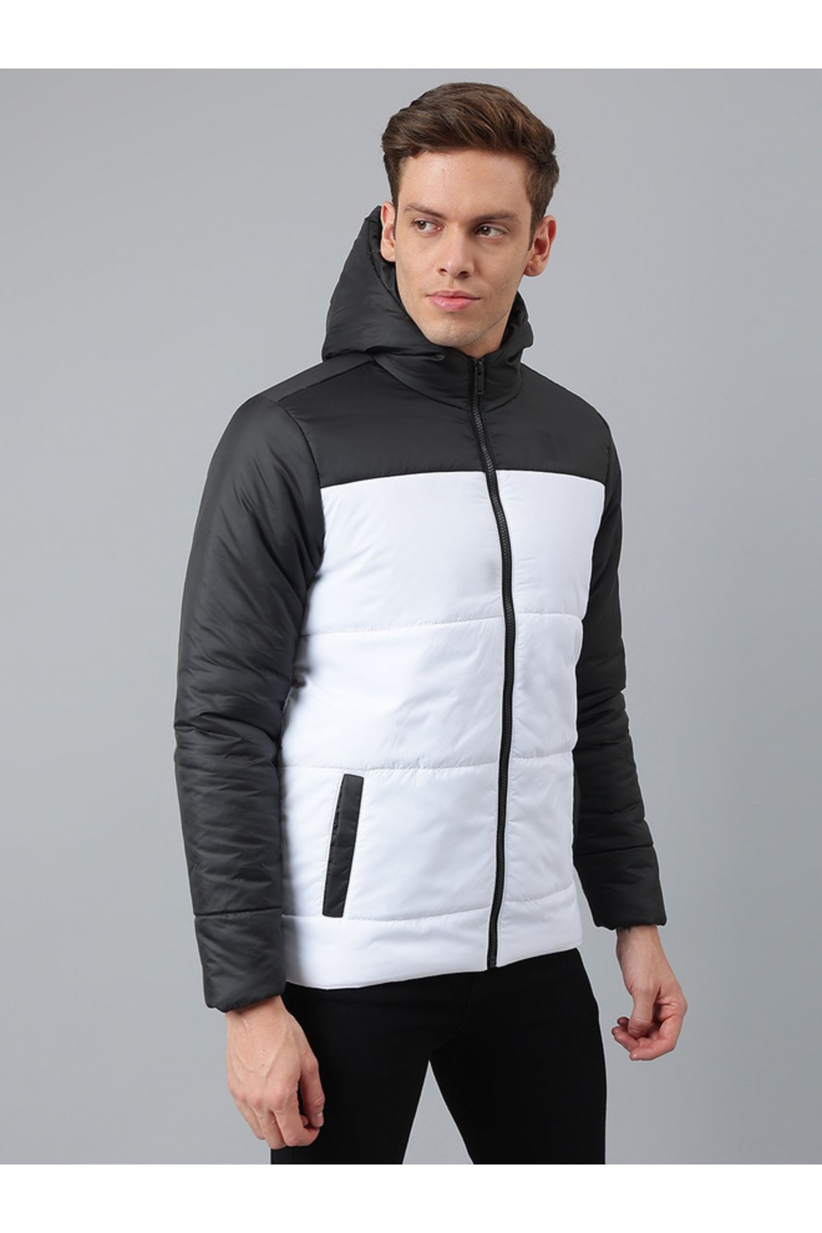 Dennis Lingo By Styli-Color Block Hooded Puffer Jacket 6