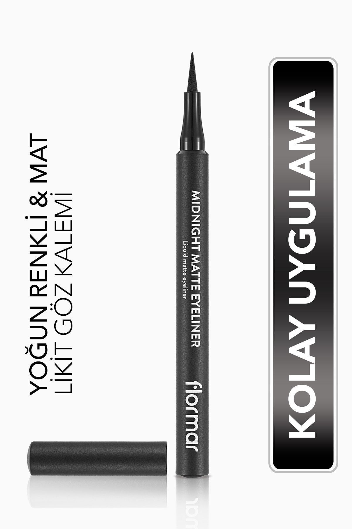 Flormar Kolayca Uygulanabilir Mat Likit Kalem Eyeliner (SİYAH) Eyeliner -001 Black-B.Q.WHİTE