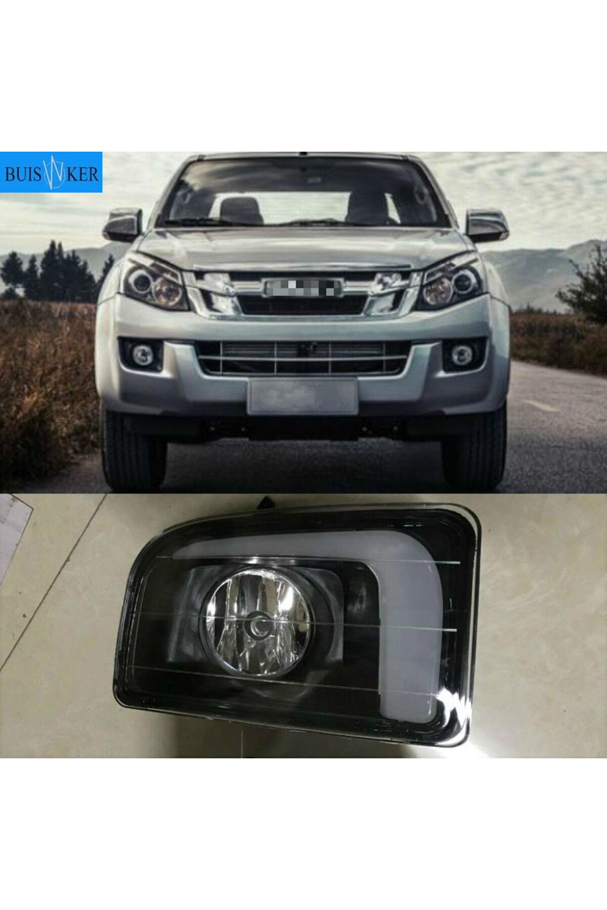 Choice-1 set For ISUZU D-MAX DMAX 2014 2015 LED DRL Daytime Running Lights 12V ABS Fog Lamp Cover with t... 1