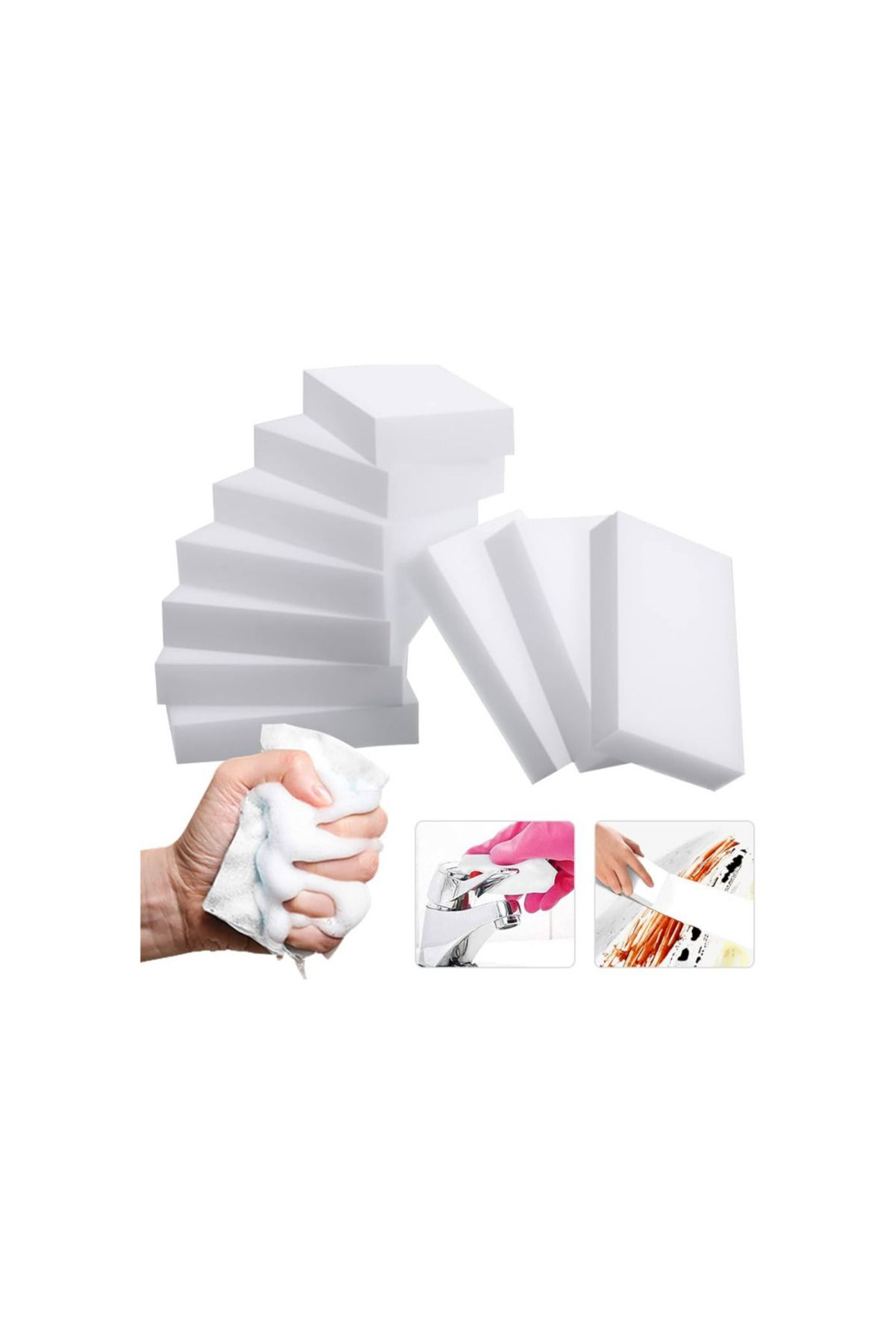 SİLVER HOME-Silver Home Magic Sponge Multipurpose Practical Easy to Use Cleaning 2 Pieces 6