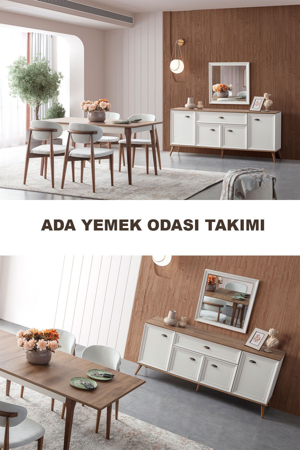 Breda Home Concept Ada Duvar Üniteli Yemek Odası Takımı